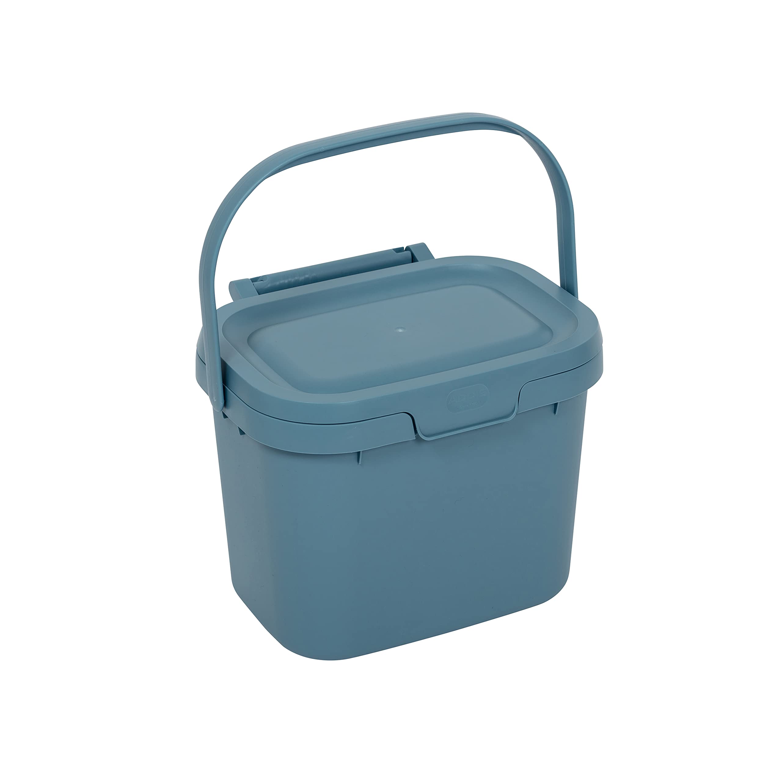 Addis Everyday Kitchen Food Waste Compost Caddy Bin - 4.5L Capacity | Air Blue | BPA Free