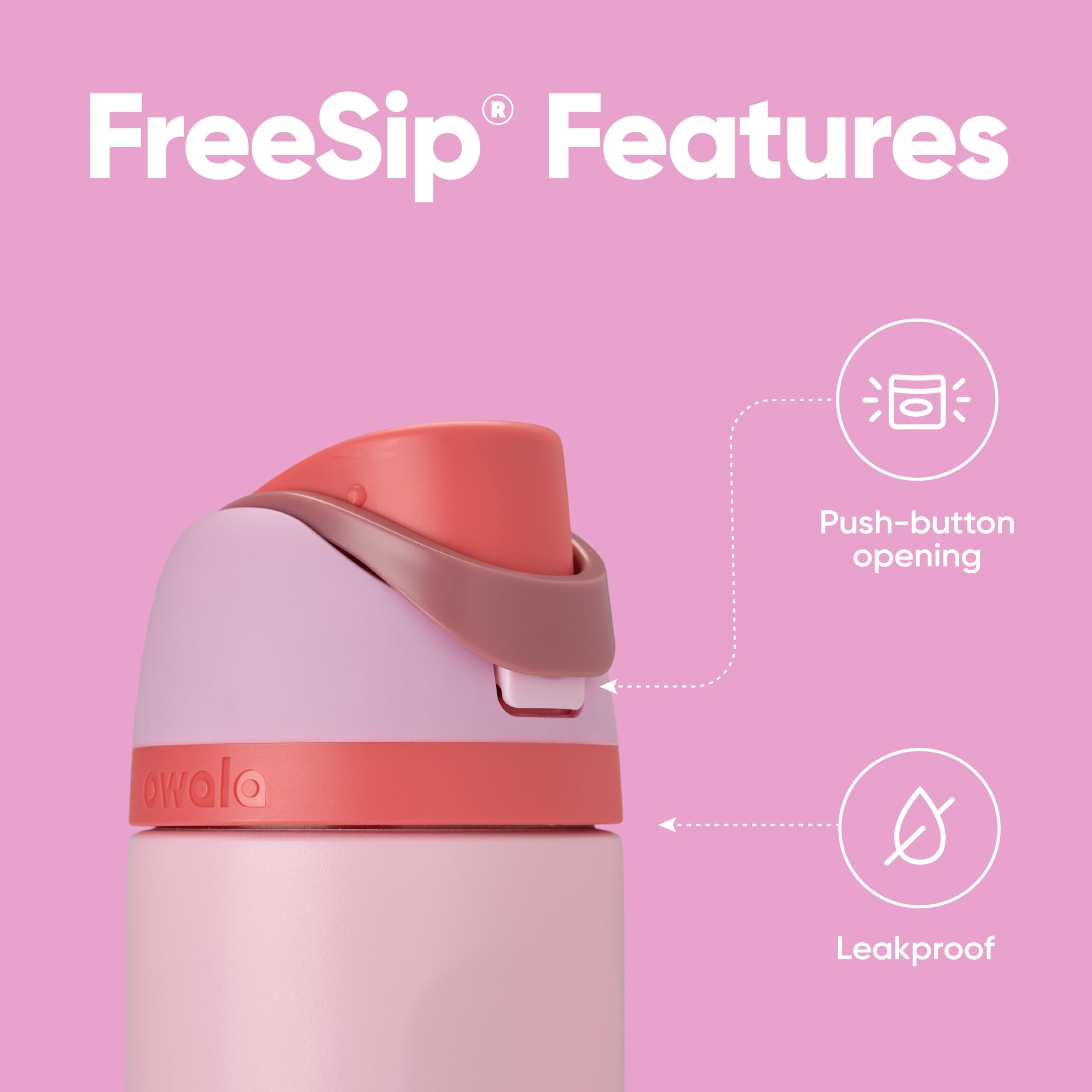 Owala FreeSip Insulated Stainless Steel Drink Flask | 24 oz | Keeps Cold 24 Hours 4