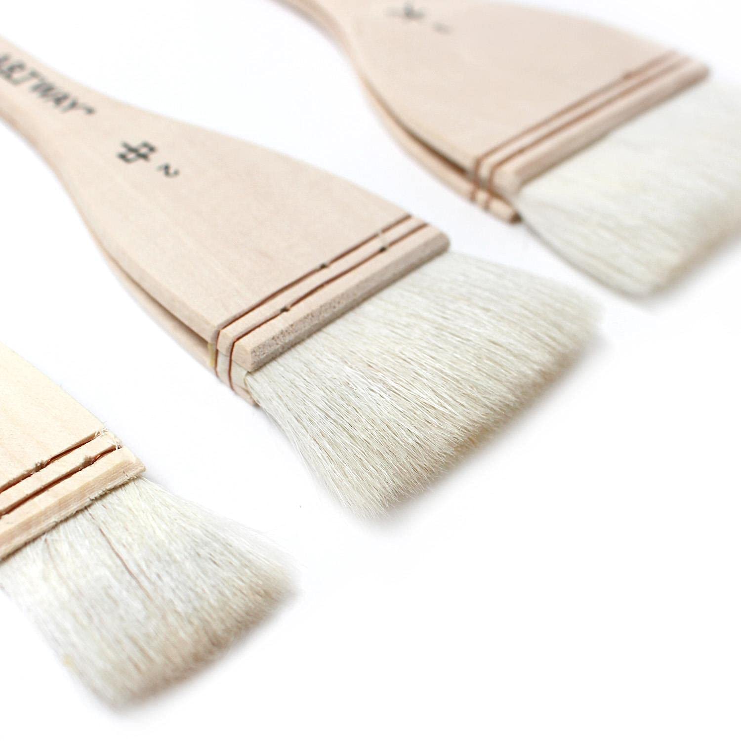 Artway Hake Chinese Brush Set - 3 Brushes | Natural Goat Hair | 25mm/45mm/75mm Sizes 3