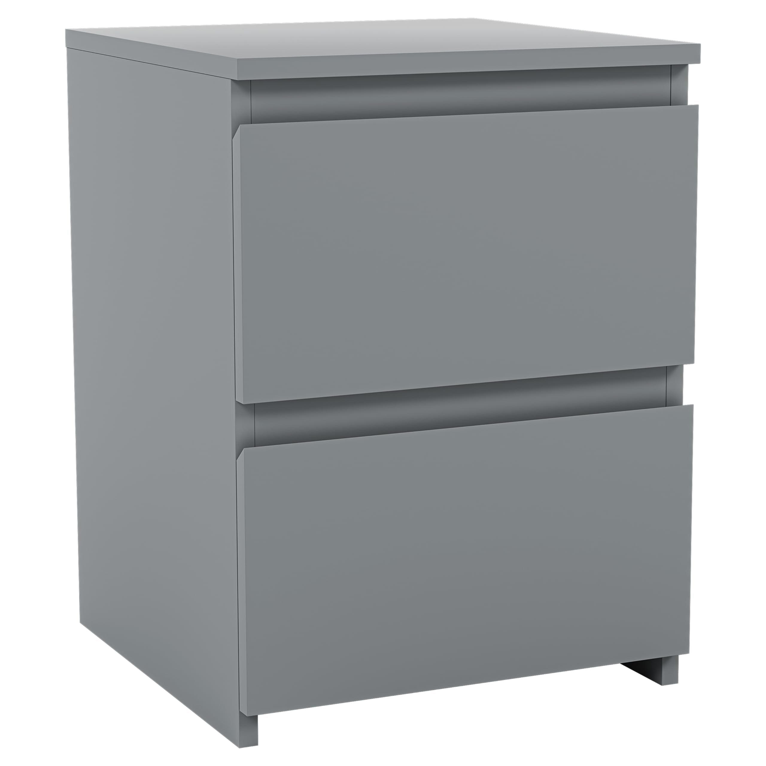 Vida Designs Denver 2 Drawer Bedside Chest - Modern Style | H: 40cm | Grey 7