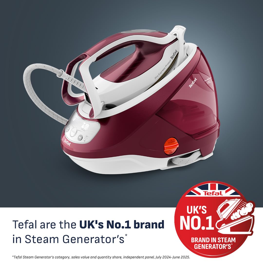 Tefal Steam Generator Iron GV9220 - 7.5 Bar, 135g/min Steam, 540g Boost | Durilium Soleplate 2