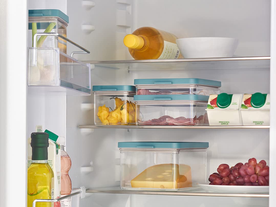 Mepal Omnia Cheese Storage Container - 2000 ml Capacity | Airtight Lid | Stackable | Nordic White 4