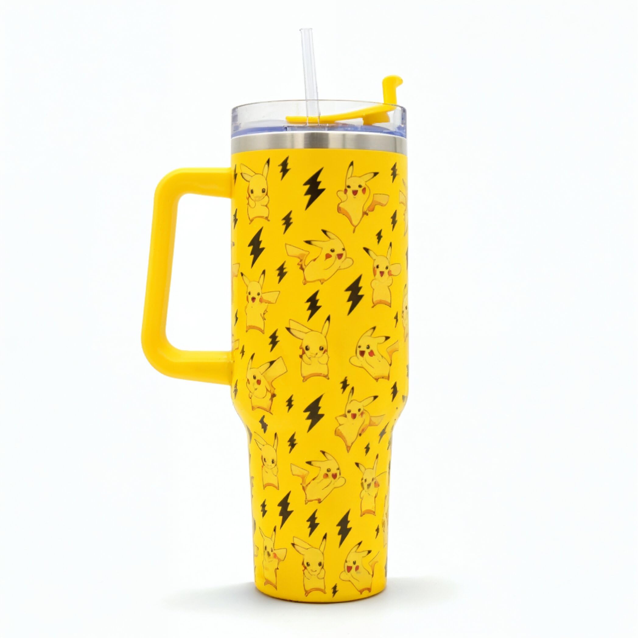 HOX Pokémon Pikachu Insulated Stainless Steel Tumbler 1200ml with Handle & Straw