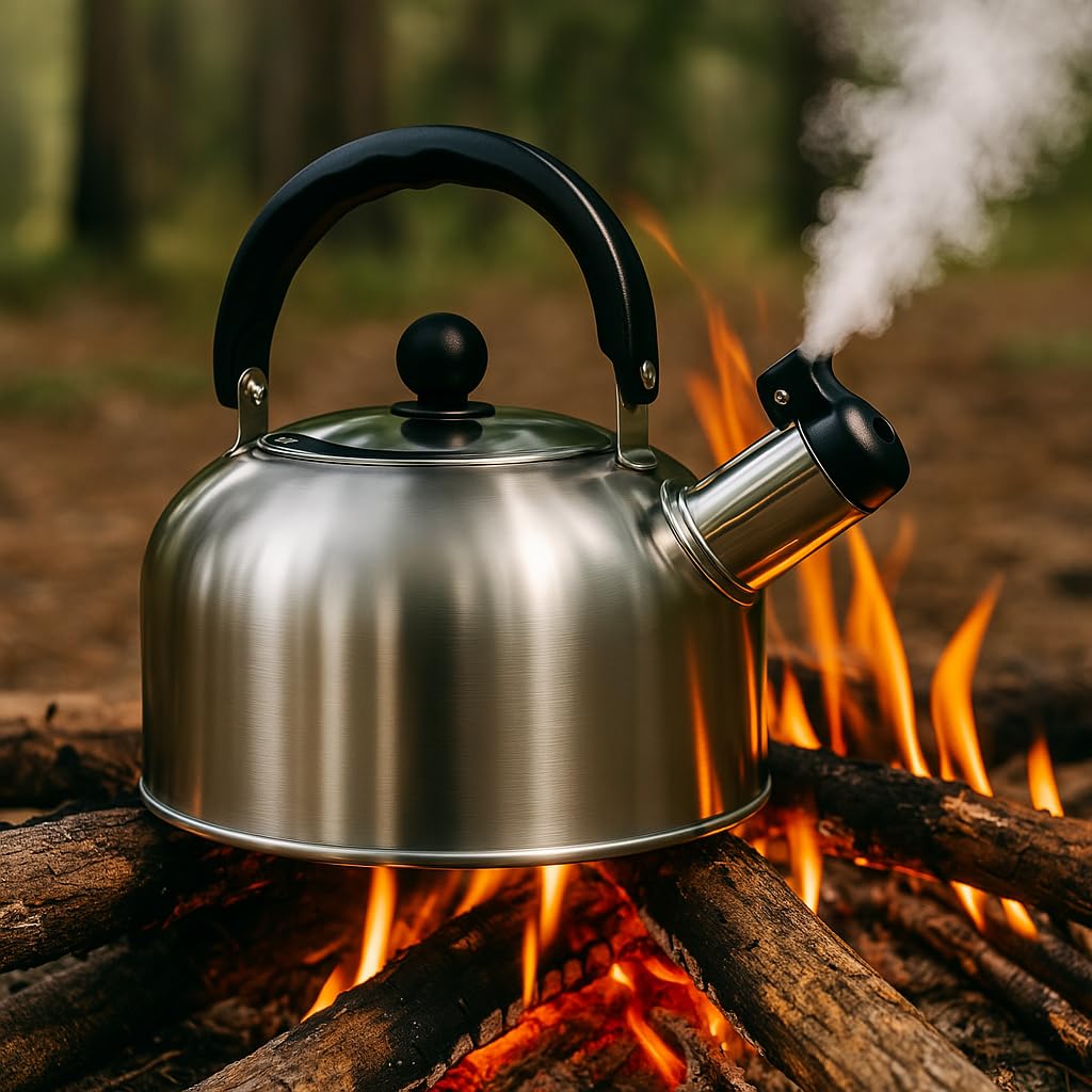 Pendeford Housewares 2L Stainless Steel Whistling Stovetop Kettle | Gas & Electric Hob Compatible 3