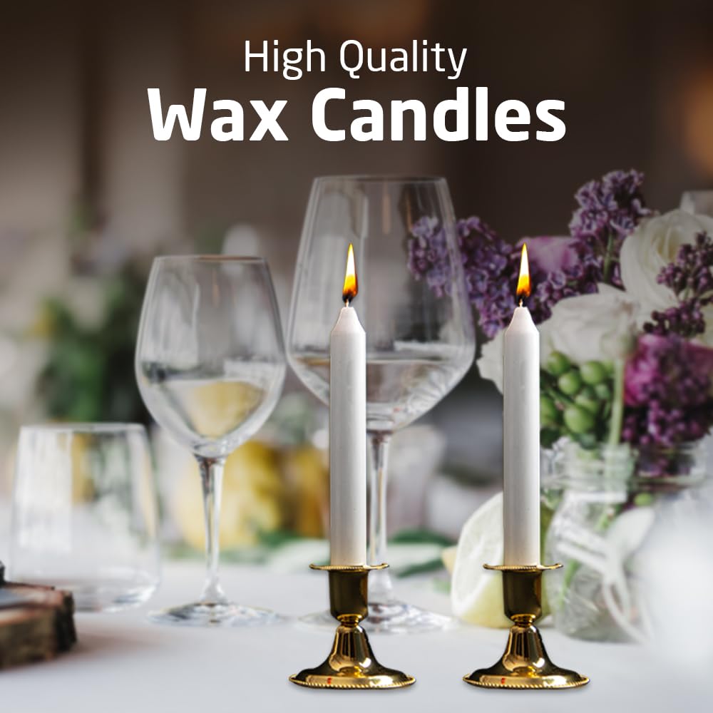 1ABOVE Household Candles - Pack of 10 Unscented White Wax | 5 Hour Burn Time 3