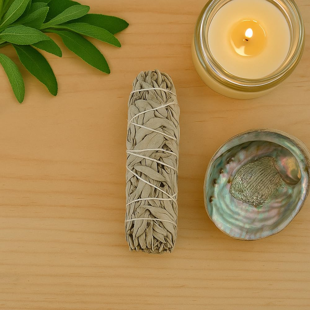 VIE White Sage Smudge Stick - 4 Inch, Hand-Tied for Energy Cleansing & Meditation 3