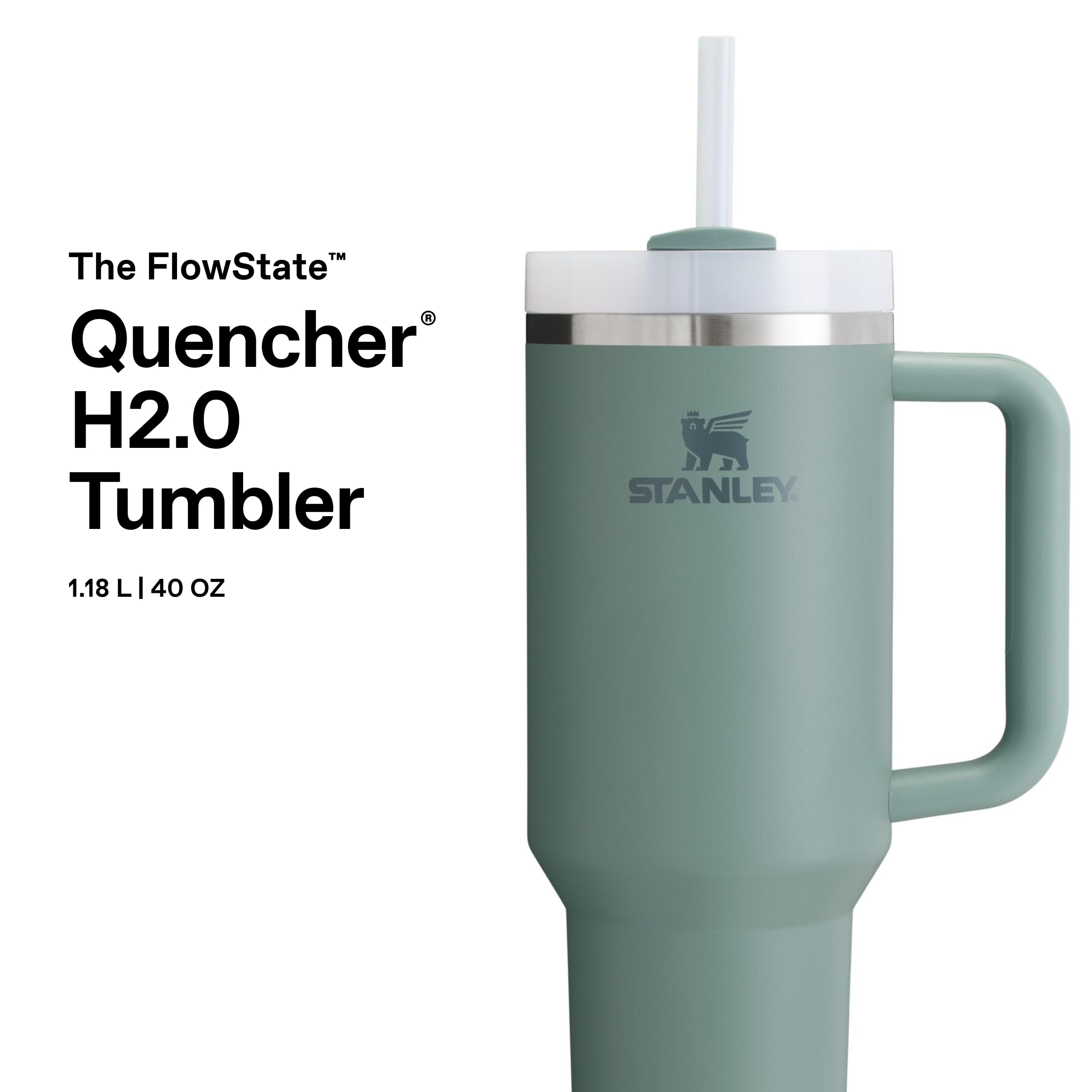 STANLEY 1913 Quencher H2.0 Flowstate Tumbler 1.2L - Cold 11 Hrs, Iced 48 Hrs | Shale 3