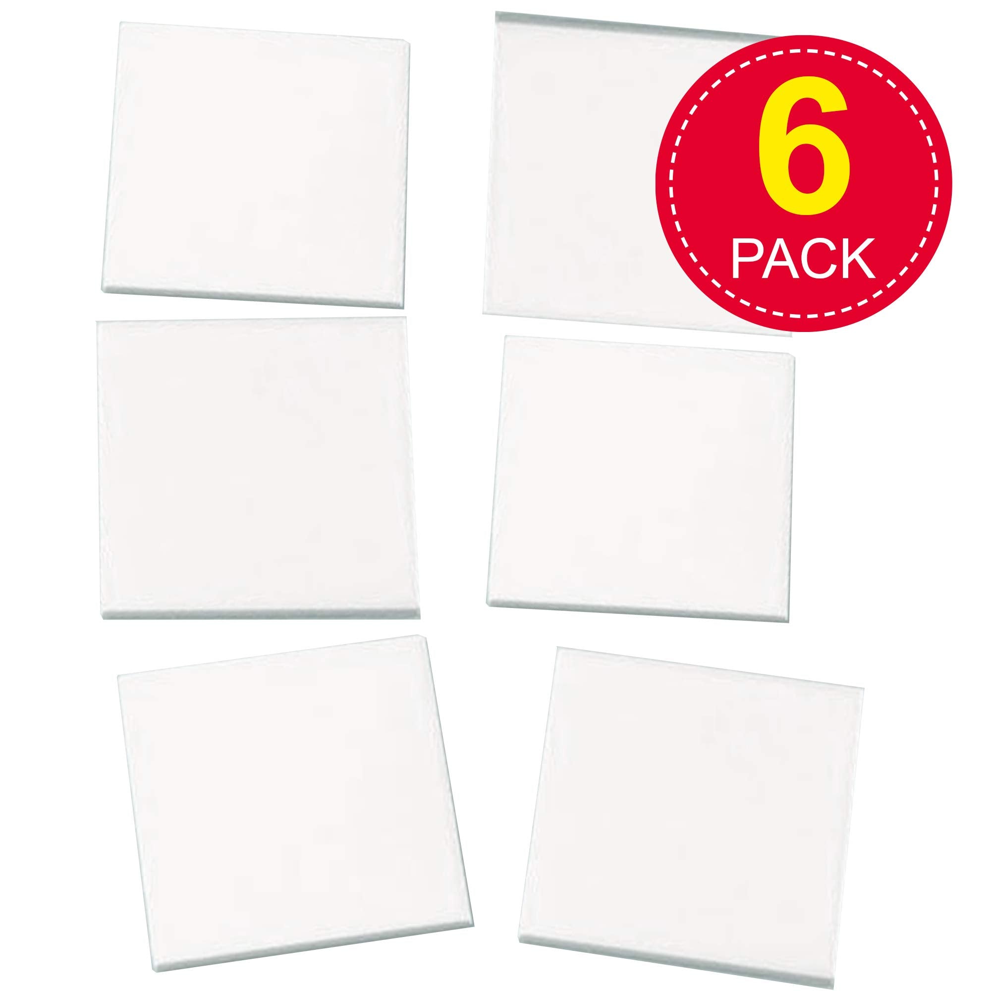 Baker Ross EK3336 Paint Your Own Ceramic Coasters - Pack of 6 | 95mm Square 2