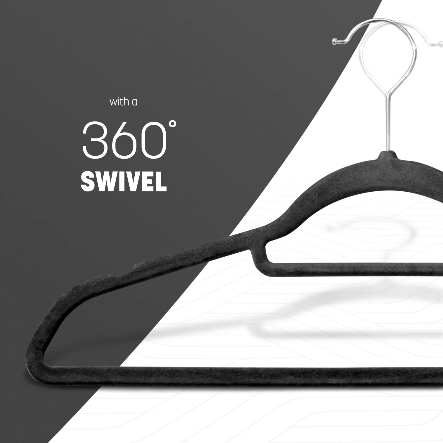 KEPLIN Velvet Hangers - 20 Pack Non-Slip Clothes Hangers with Tie Bar | 4.5kg Capacity 5