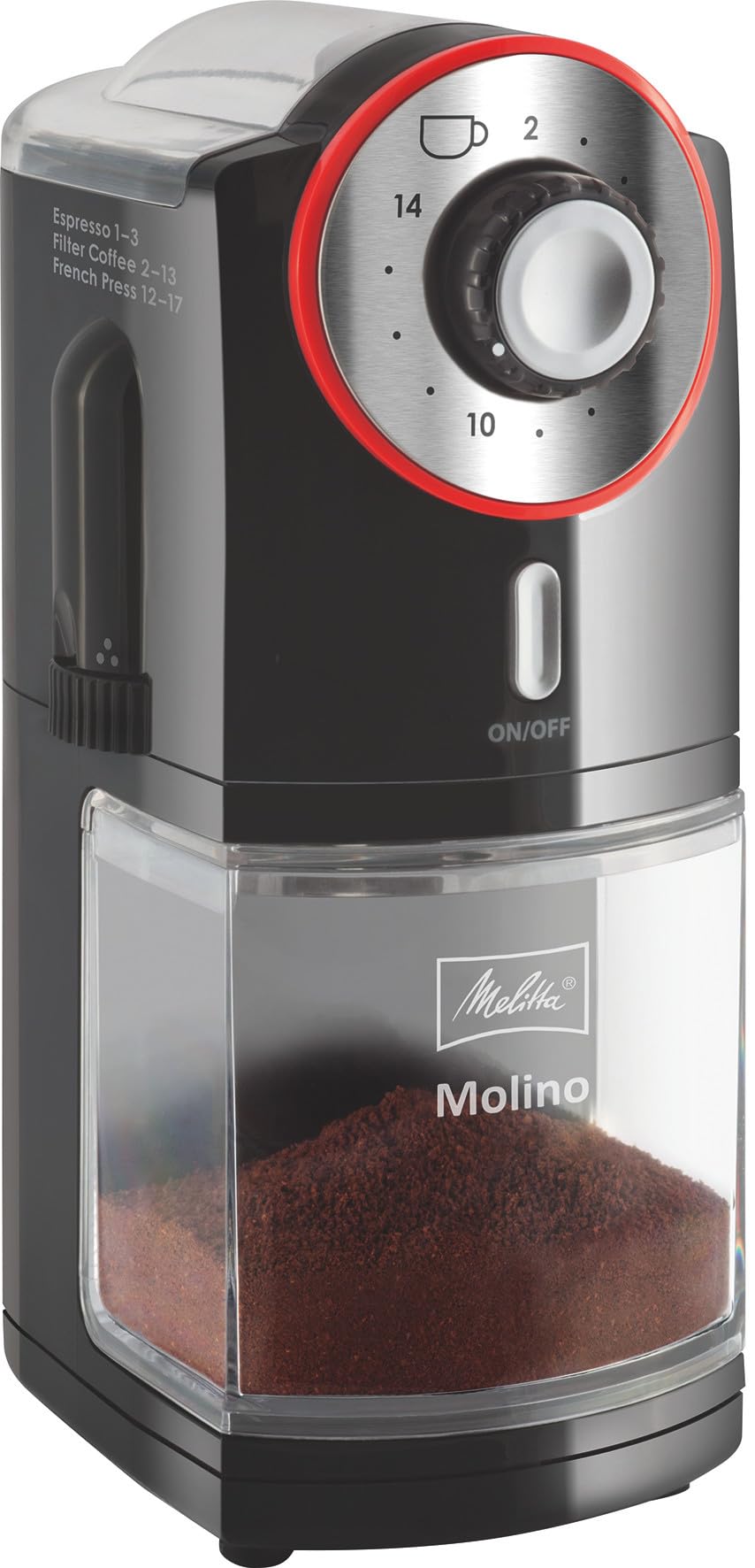 Melitta Molino Electric Burr Coffee Grinder - 17 Settings | 200g Capacity | 100W