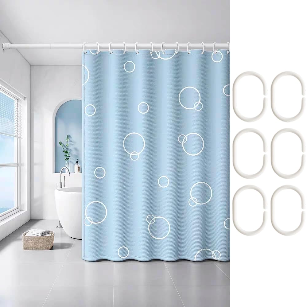 Armo Home Plastic C-Shaped Shower Curtain Rings - 24 Pack White Hooks | Rust Resistant 8