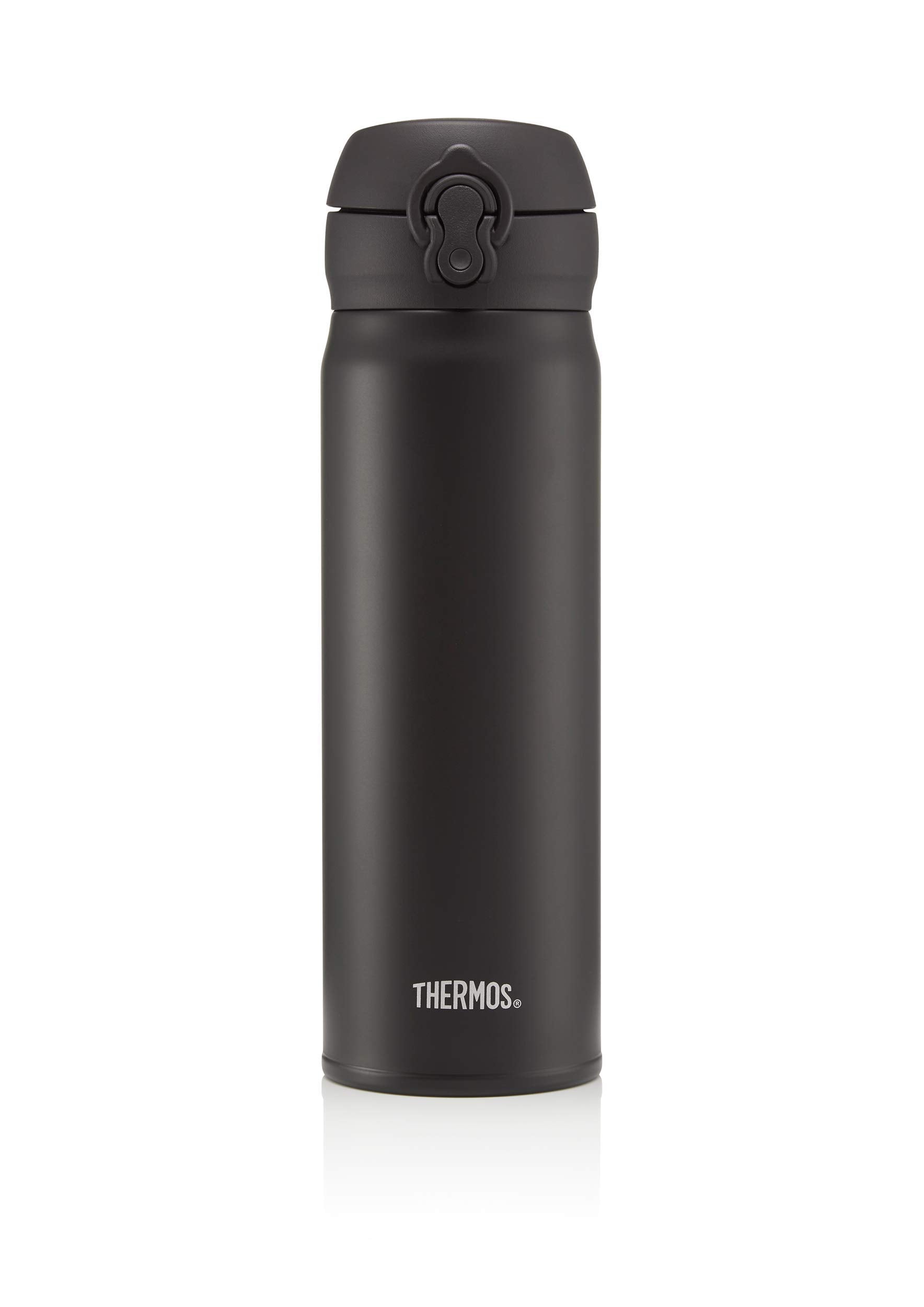 Thermos Stainless Steel Drink Flask - 470 ml | Vacuum Insulated | Matt Black