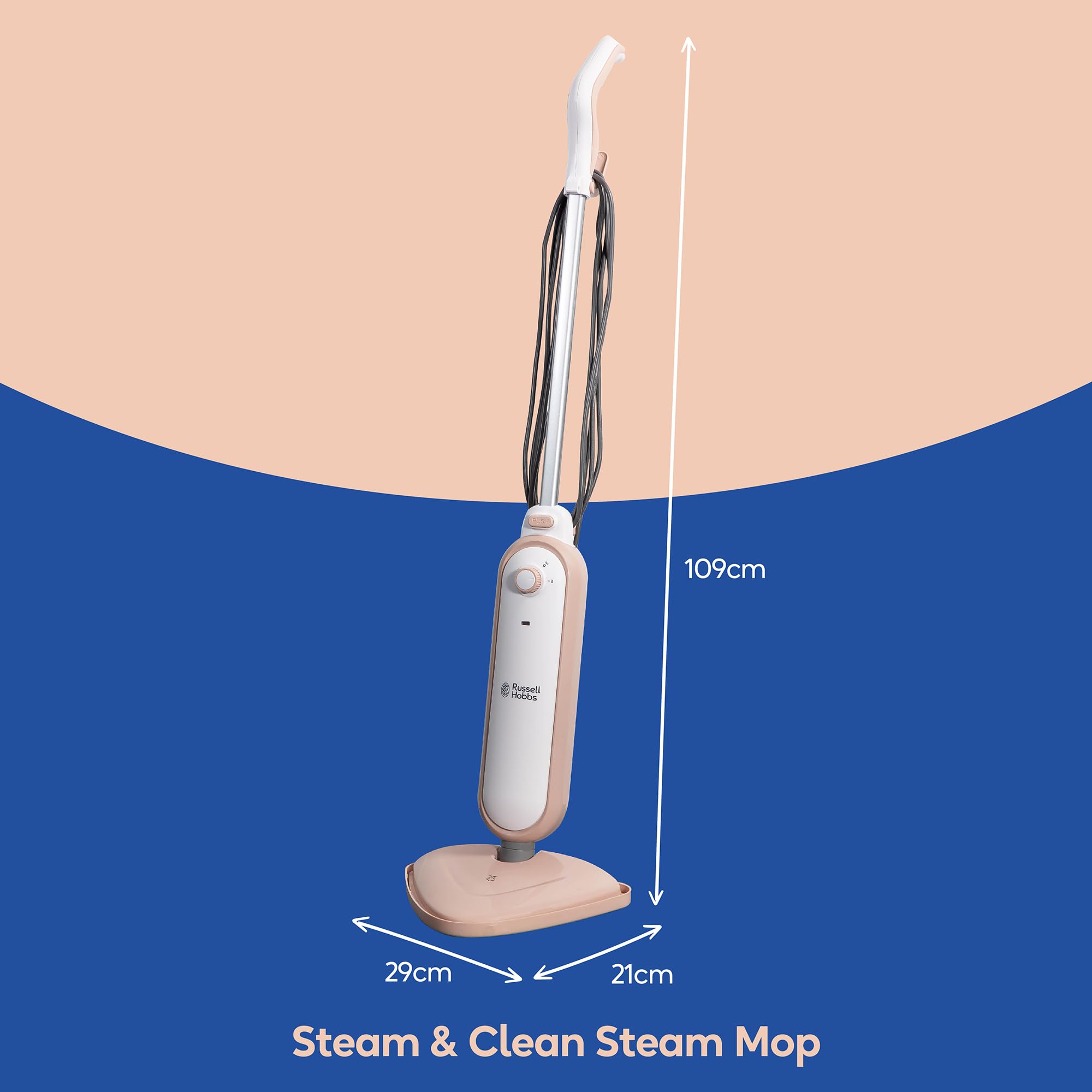 Russell Hobbs Upright Steam Mop - Kills 99.9% Bacteria | 1.4kW Power | 380ml Tank 2