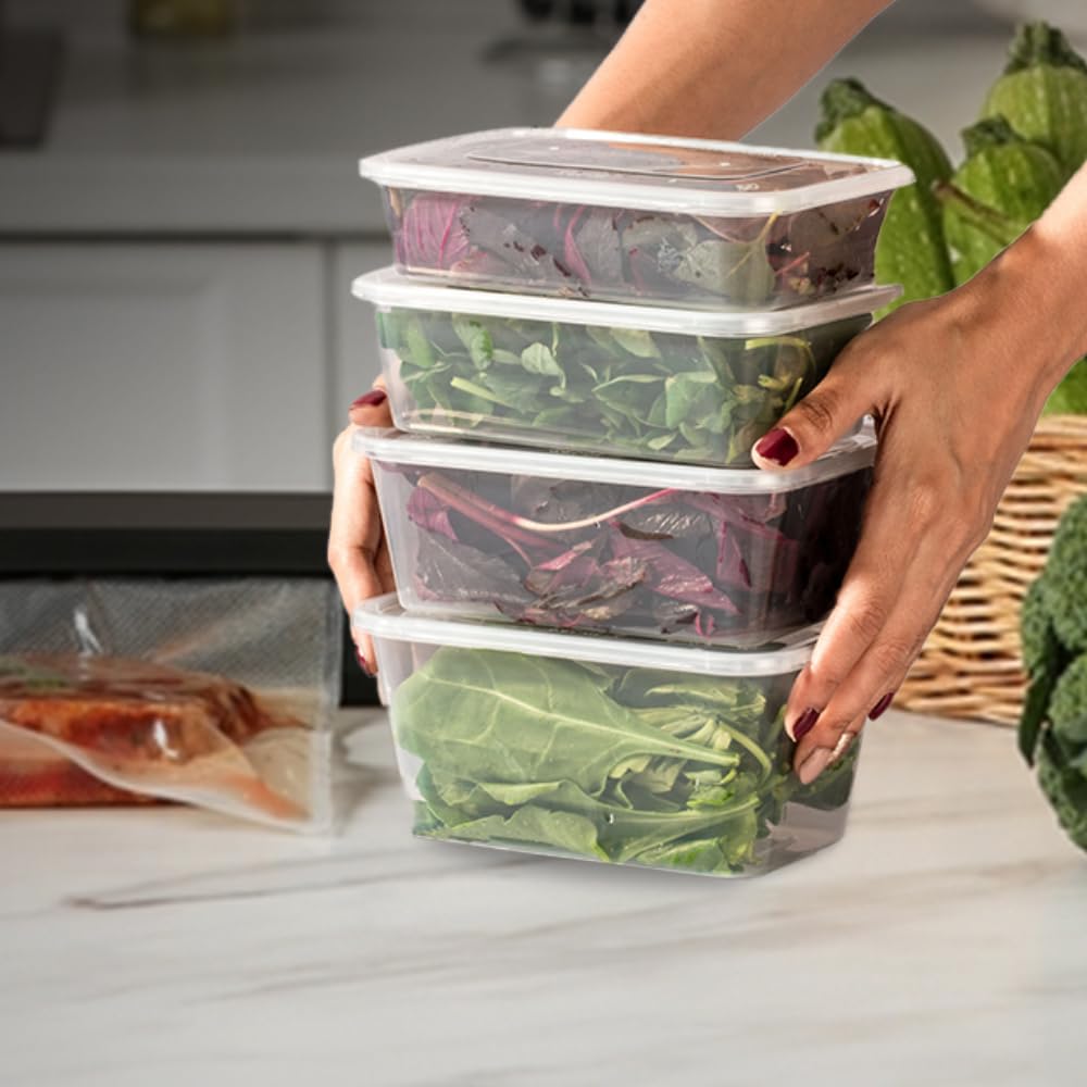 1ABOVE Secure Pack 50 x 500ML Microwave Safe Plastic Food Containers with Airtight Lids 9