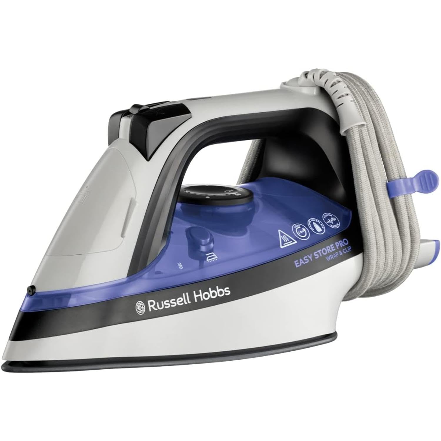 Russell Hobbs Easy Store Pro Wrap Steam Iron - 2400W Power | 180g Steam Boost | Ceramic Soleplate 1