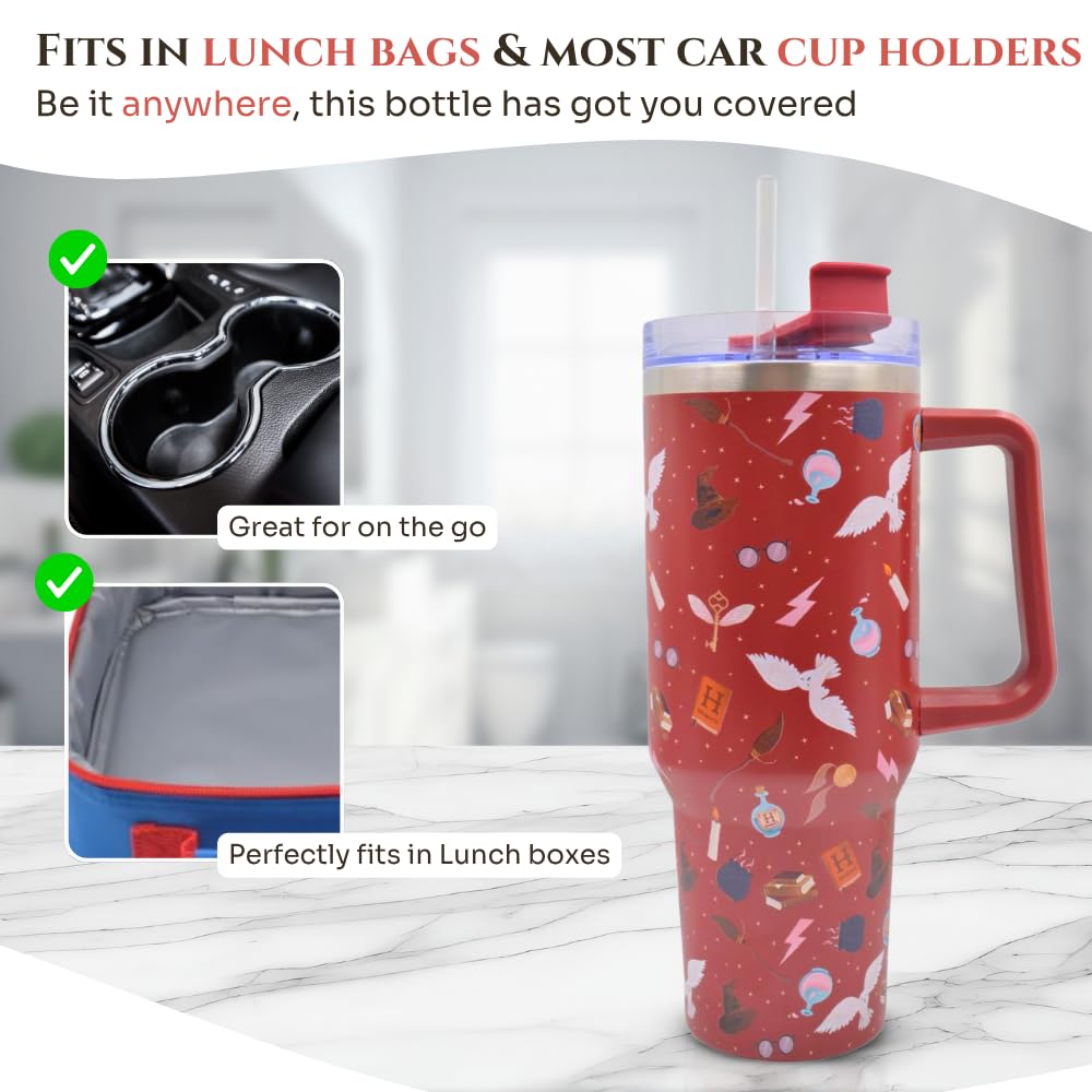 HOX Harry Potter Insulated Stainless Steel Tumbler - 1200ml | Vacuum Insulated | Red 3
