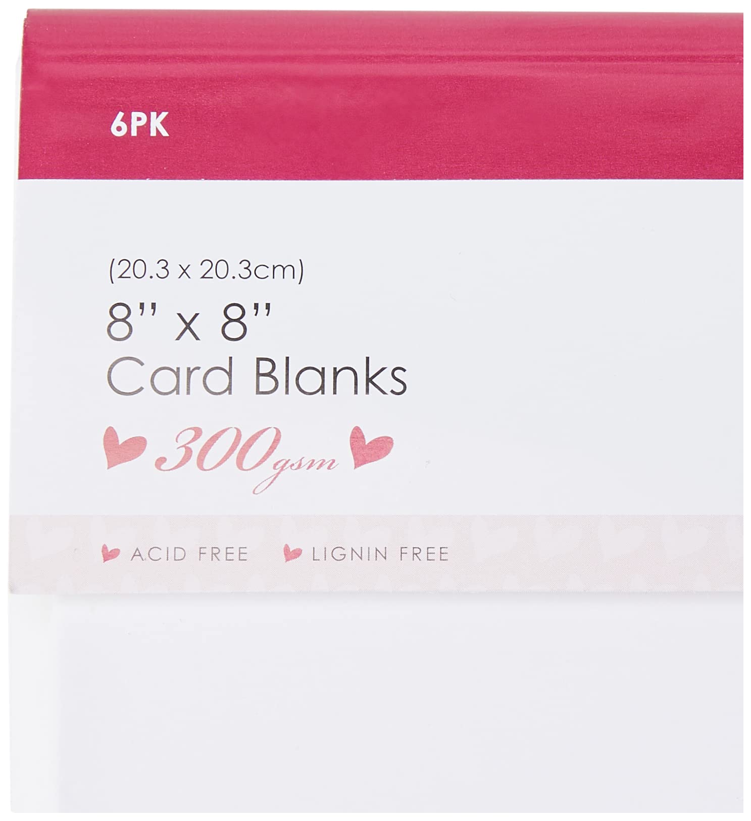 Papermania 8x8 inch Square Card Blanks and Envelopes - 300 GSM White Card Making Kit, Pack of 6 (PMA151401) 3