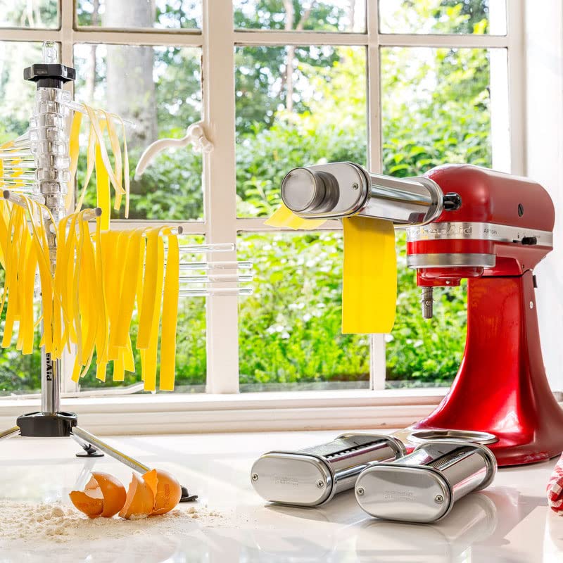 KitchenAid Pasta Cutters and Roller 3-Piece Set 5KSMPRA | Stainless Steel Attachment for Stand Mixers 5