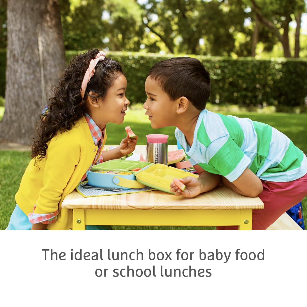 Munchkin Bento Lunch Box for Babies & Toddlers - 5 Compartment Food Container | Green | BPA Free 5
