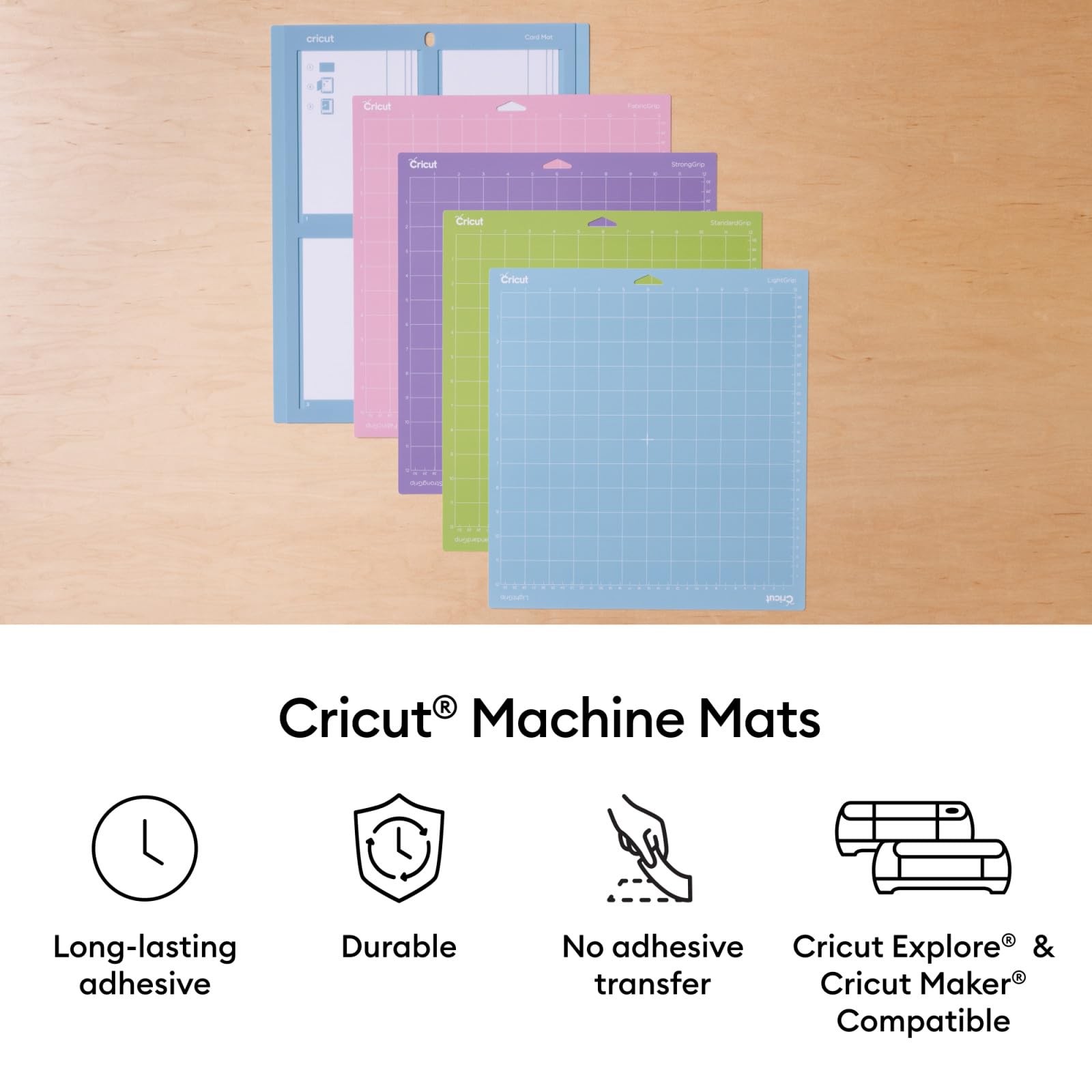 Cricut Machine Mat Variety Pack - 12" x 12" Reusable Mats (8 Pack) 4