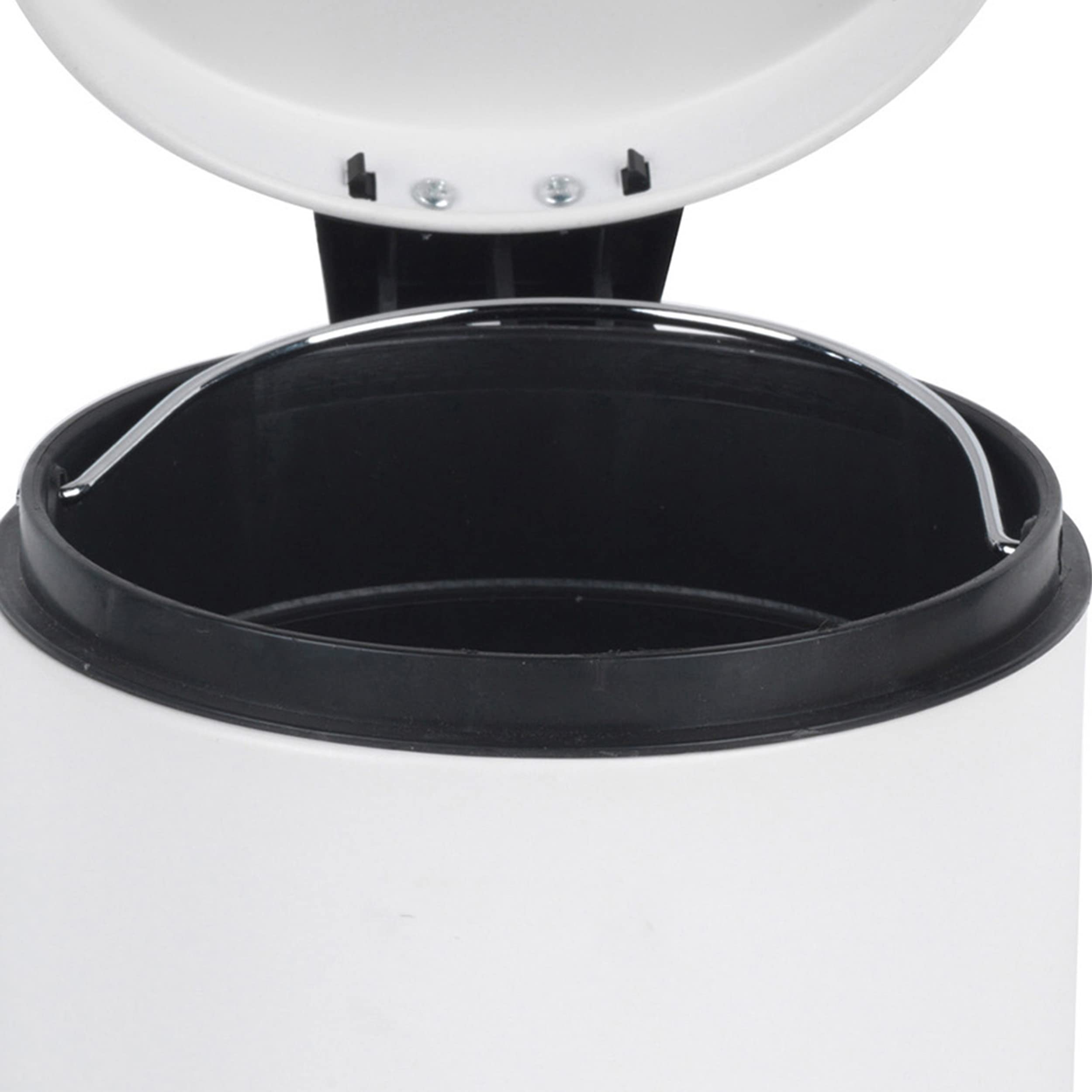 Beldray 3L Round Pedal Bin - Small Stainless Steel Waste Bin with Soft Close Lid | White | LA038098WHT 8