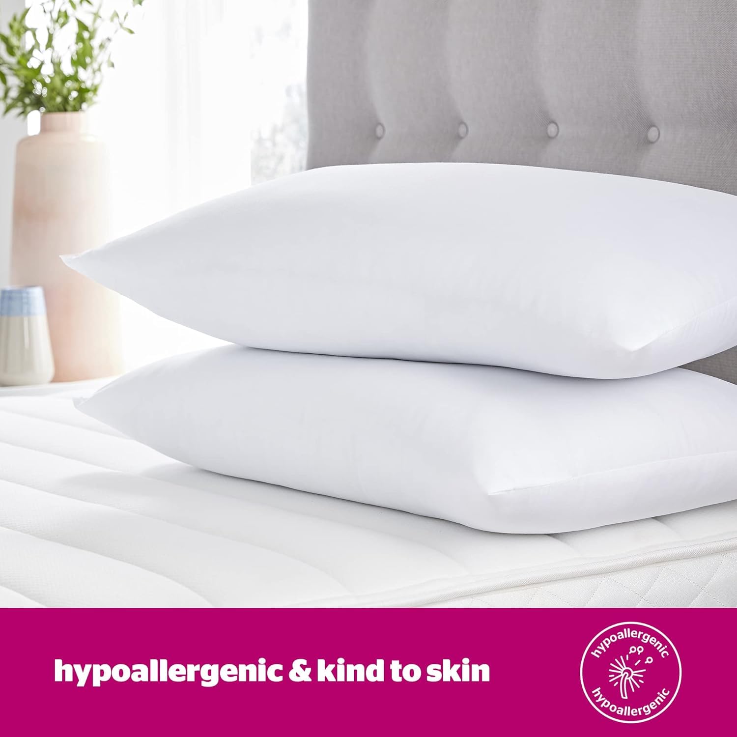 Silentnight Ultrabounce Pillows - Soft Medium Support Bouncy Fill | Hypoallergenic | Pack of 2 4