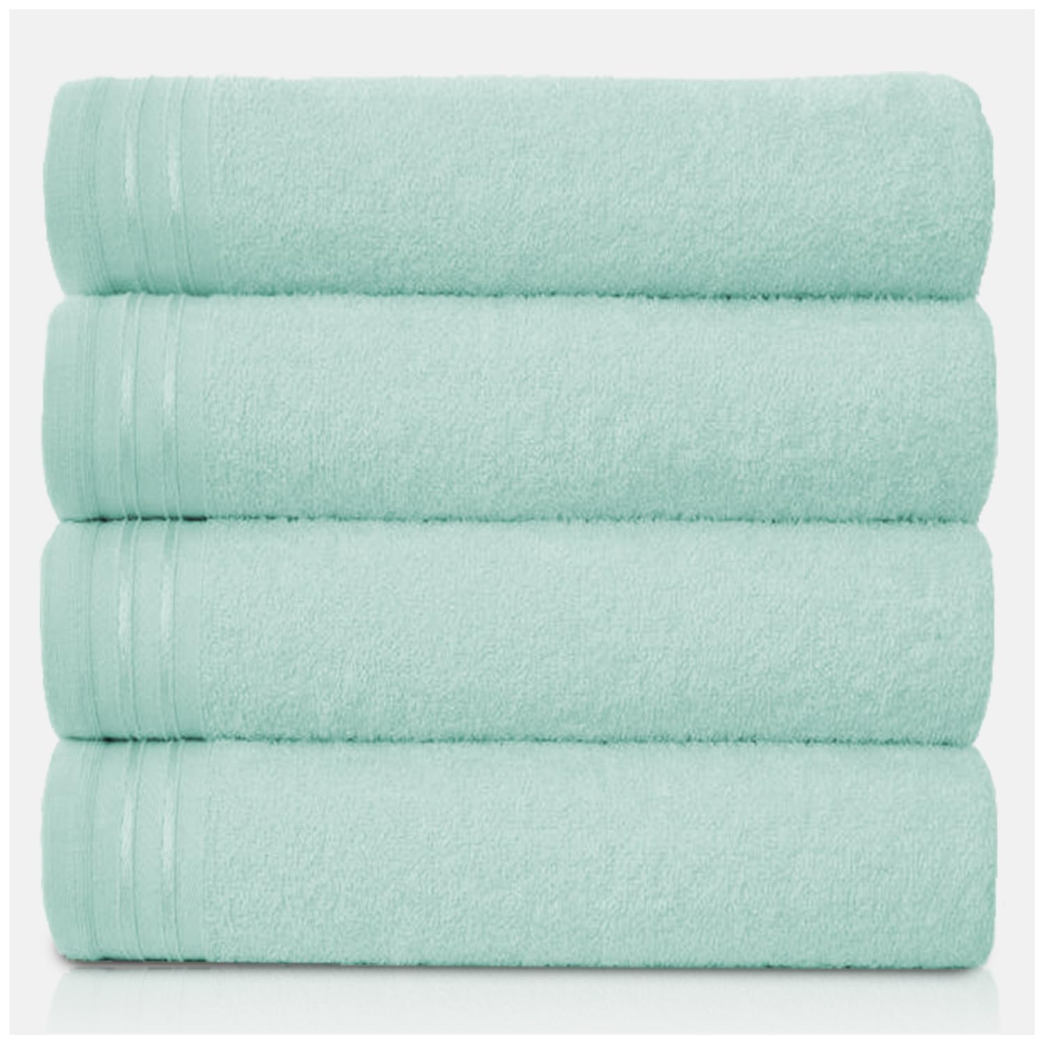 GC GAVENO CAVAILIA Wilsford Bath Sheet - 4 Pack Egyptian Cotton, 450 GSM, Duck Egg, 75X135 Cm 1