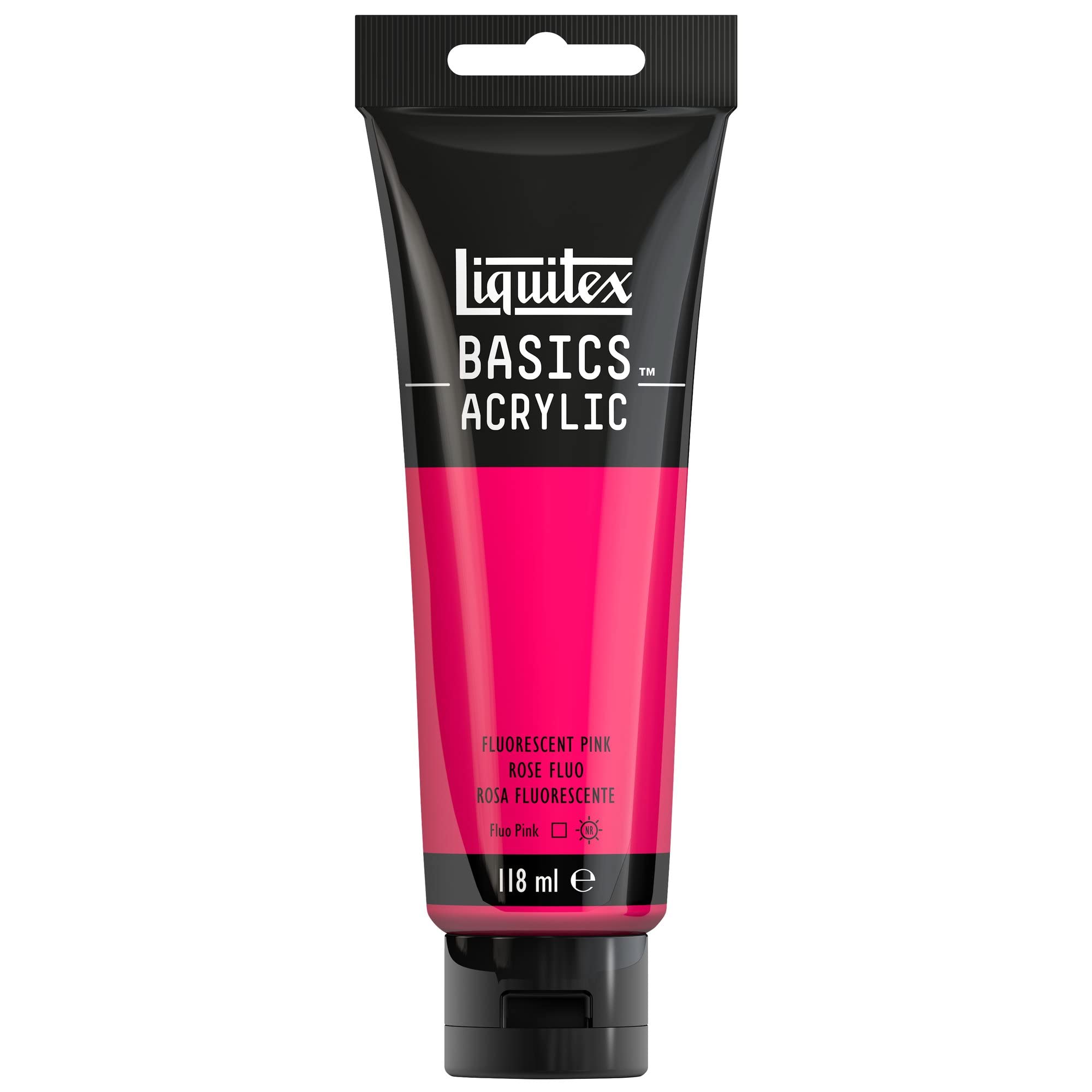 Liquitex Basics Acrylic Paint - Fluorescent Pink | 118 ml Tube | Artist Quality