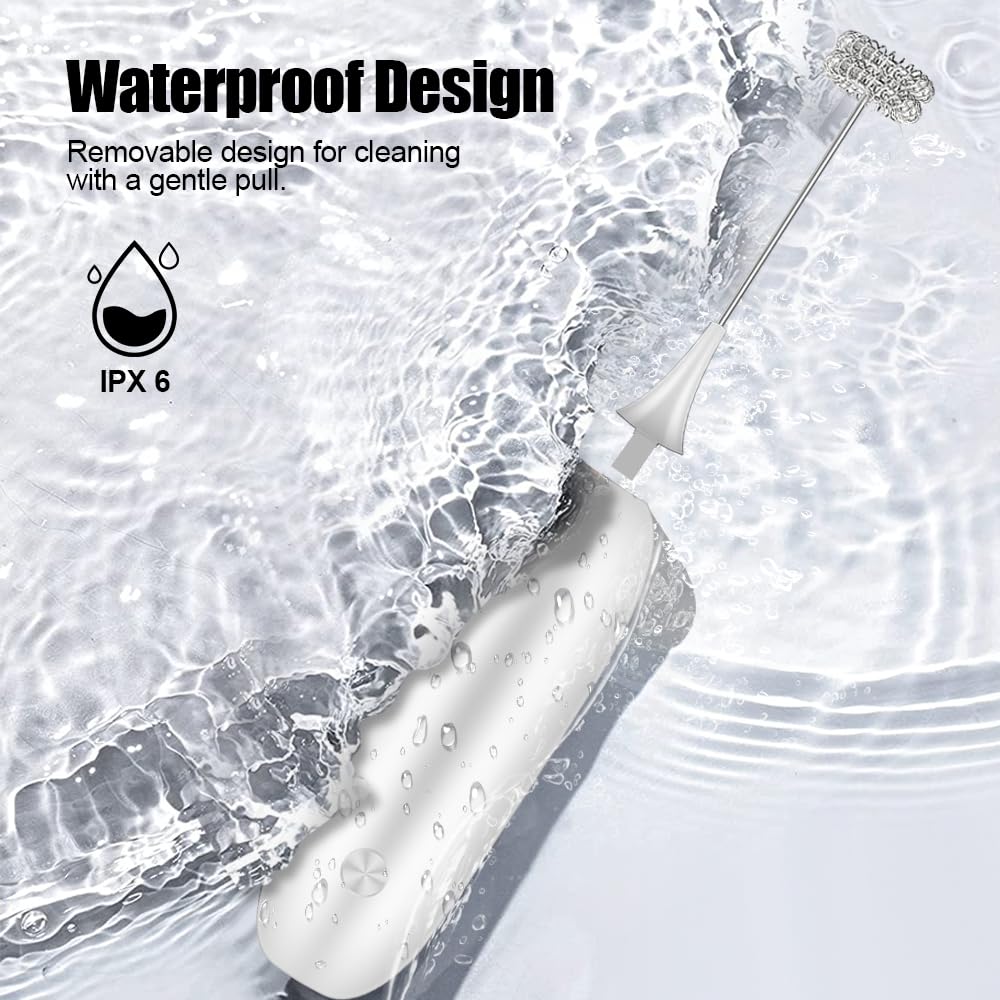 Woobroo Handheld Milk Frother - Battery Operated, Stainless Steel Whisk | Creates Froth in 15-20s 6