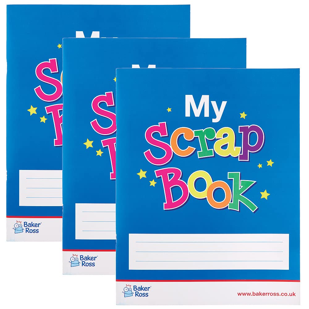 Baker Ross FX830 Large Scrap Books - Pack of 3 | 100gsm Paper | 32 Pages per Book 1