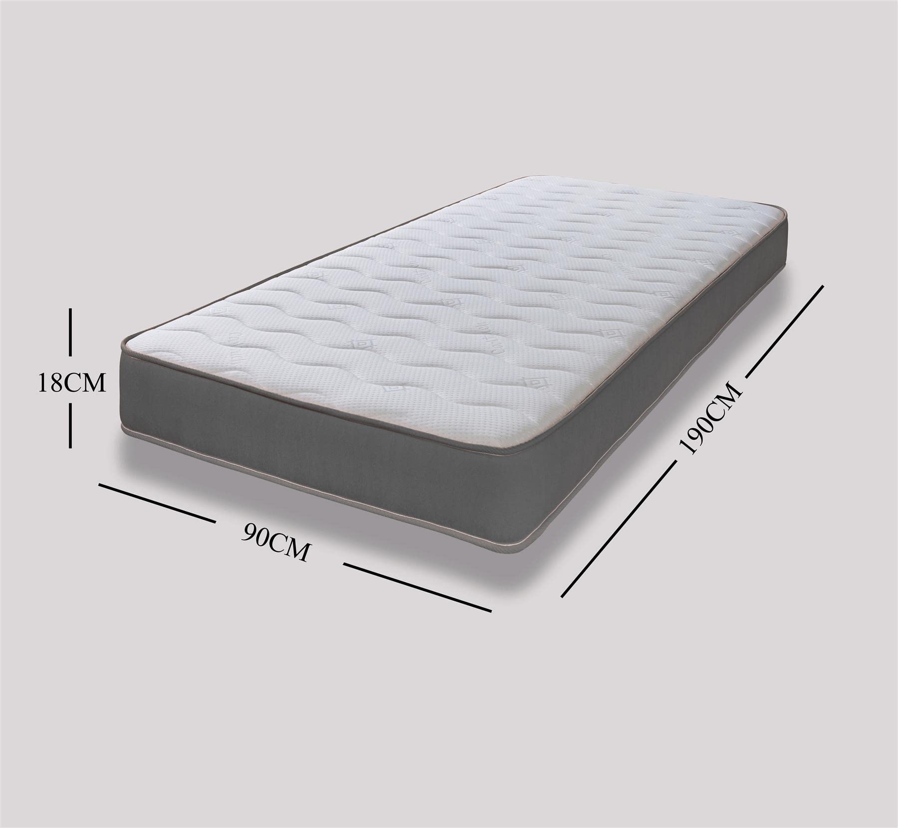 eXtreme comfort ltd Hybrid Cooltouch Mattress - Single 90x190cm | Soft/Medium Firmness | Grey 3