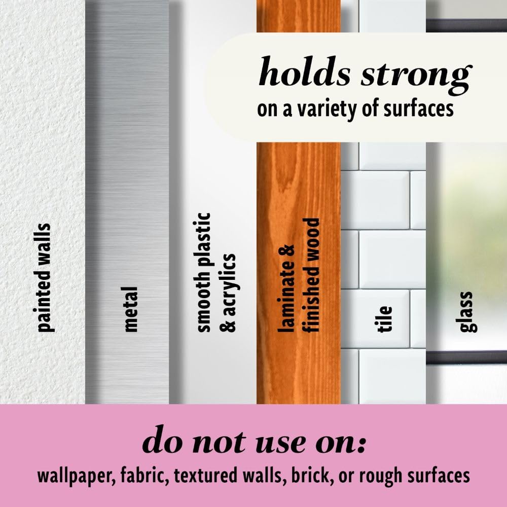 Command Designer Adhesive Hooks - Limited Edition Lilac Lemonade Pack | Damage-Free Hanging 6