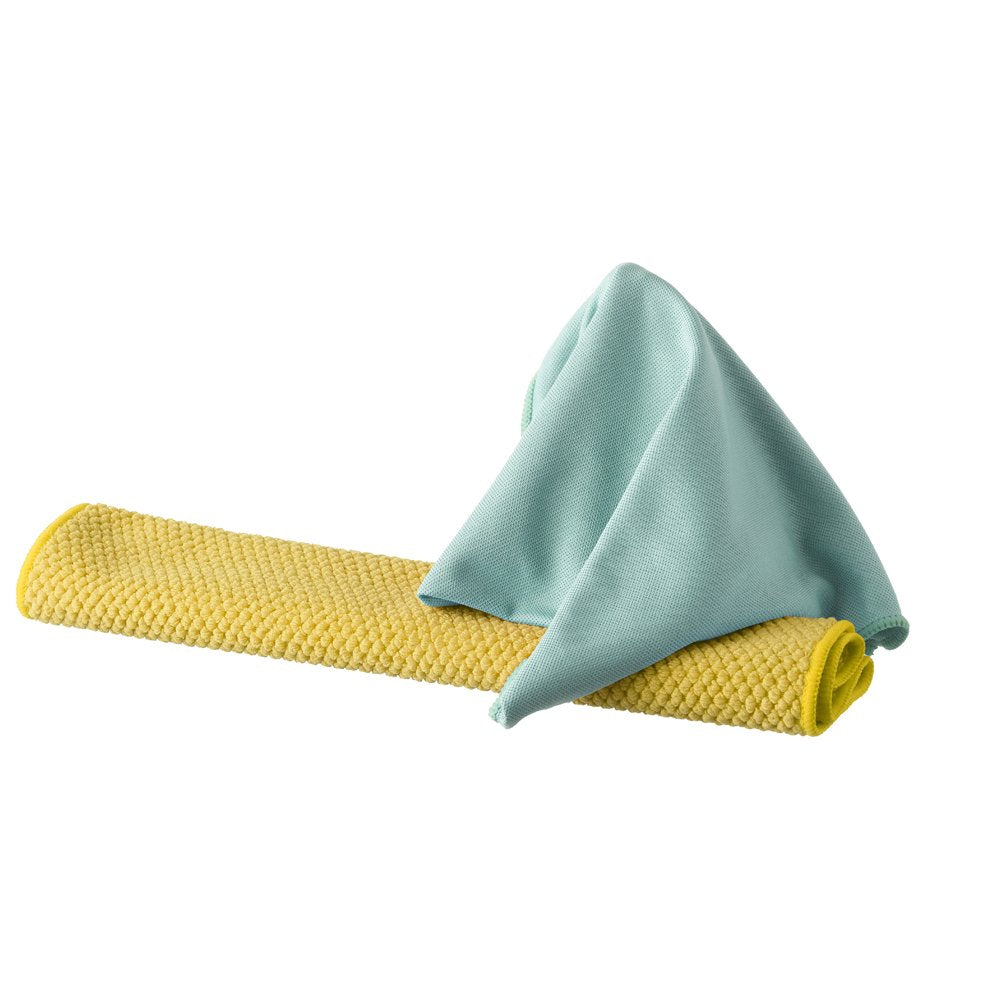 Spontex Microfibre Window Kit - Removes Streaks & 99% Bacteria | 2 Count | Washable 500 Times 2