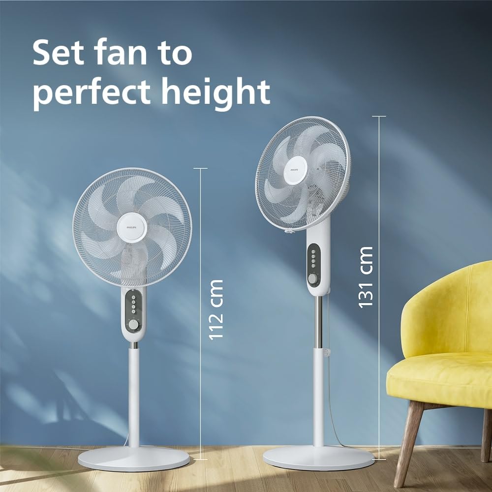 Philips Pedestal Fan Series 1000 - Powerful Airflow, Quiet Operation, 3-Speed Control | Model CX1220 7