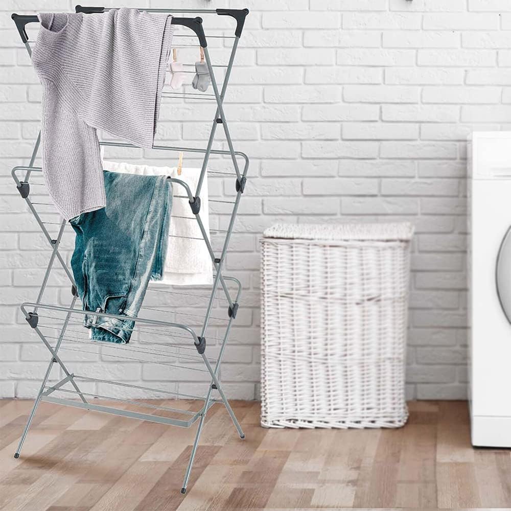 1ABOVE Alloy Steel 3 Tier Clothes Airer Dryer | 15m Drying Space | Foldable 7