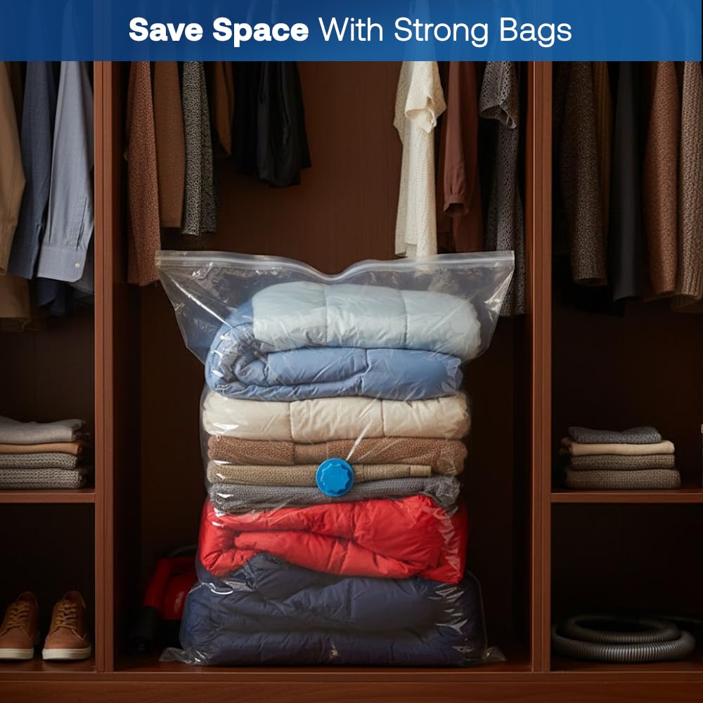 1ABOVE Vacuum Compressed Space Saver Bags - Jumbo 80x100cm | Pack of 6 | Mould, Moisture & Bug Proof 7