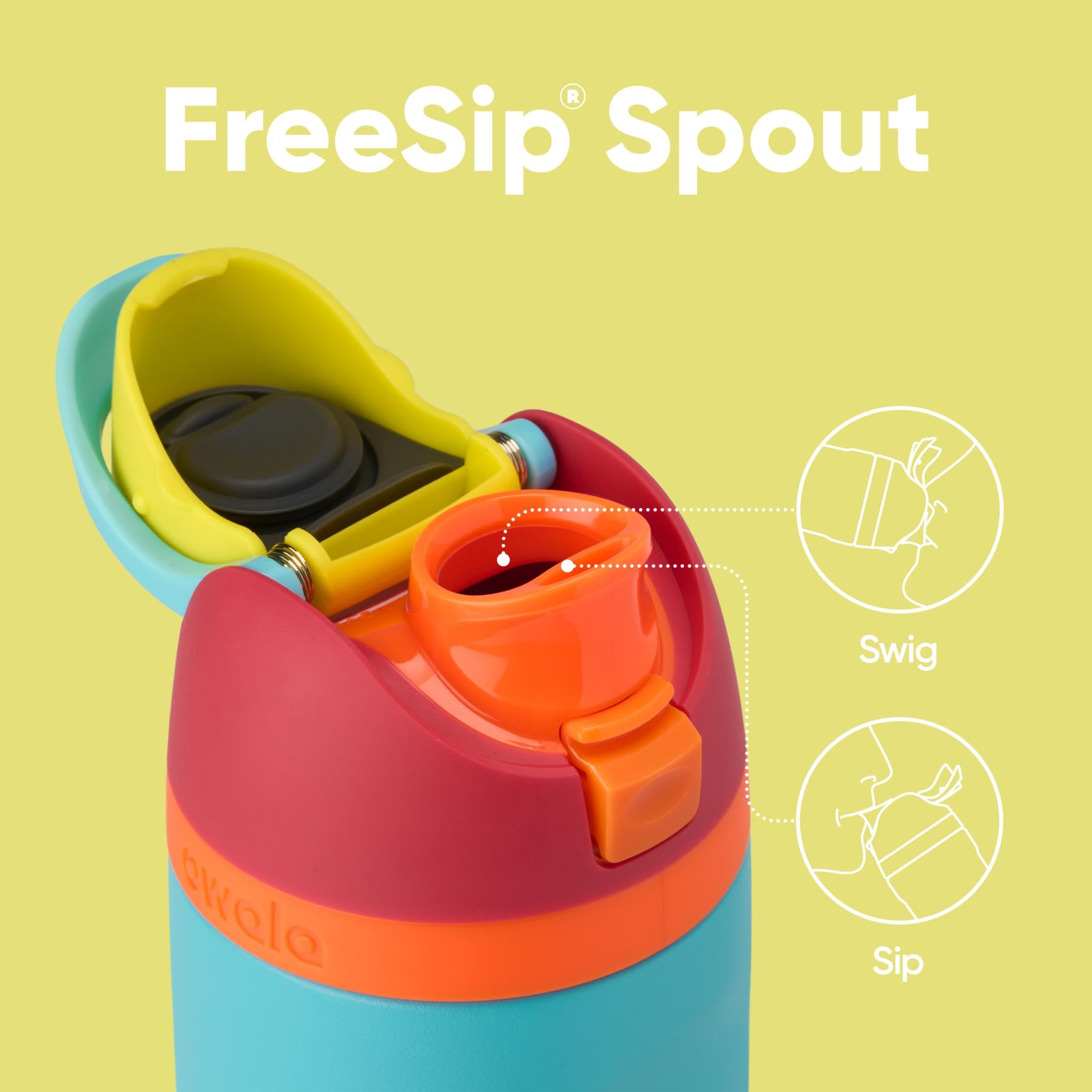 Owala FreeSip Insulated Stainless Steel Water Bottle with Straw, 710ml, Summer Sweetness