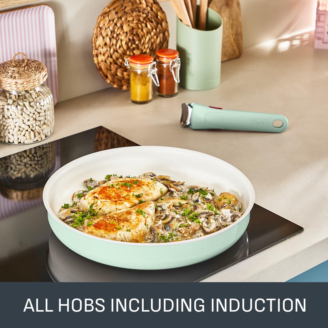 Tefal Ingenio Green 4-Piece Non-Stick Pan Set | Induction Compatible | Space Saving Design 4