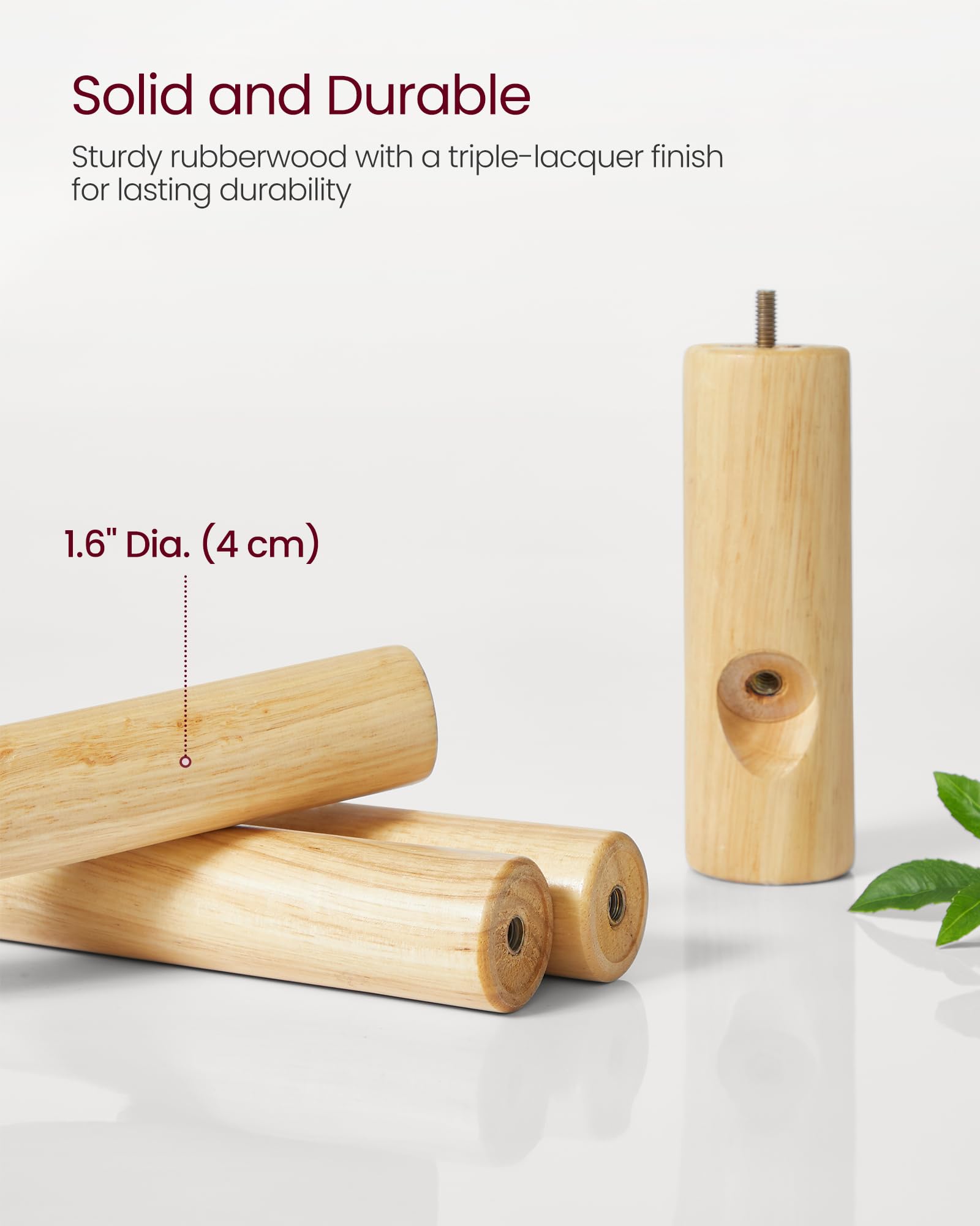 VASAGLE Solid Wood Coat Rack - Freestanding Hall Tree | 3 Height Options | 24 kg Capacity 4