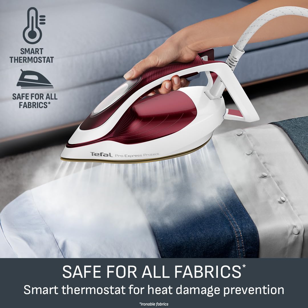 Tefal Steam Generator Iron GV9220 - 7.5 Bar, 135g/min Steam, 540g Boost | Durilium Soleplate 5