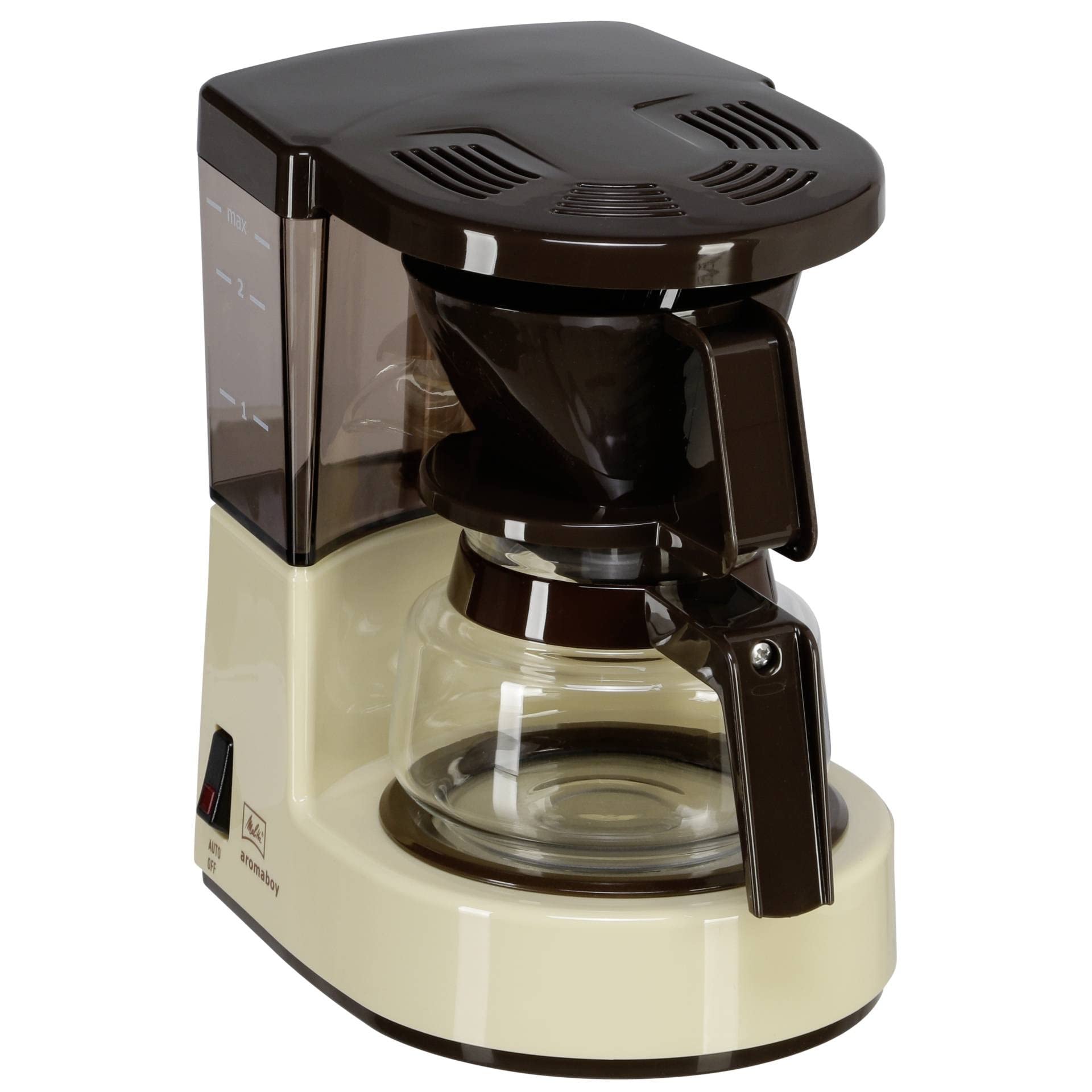 Melitta Aromaboy Filter Coffee Machine - Compact 2-Cup Capacity | Beige Stainless Steel
