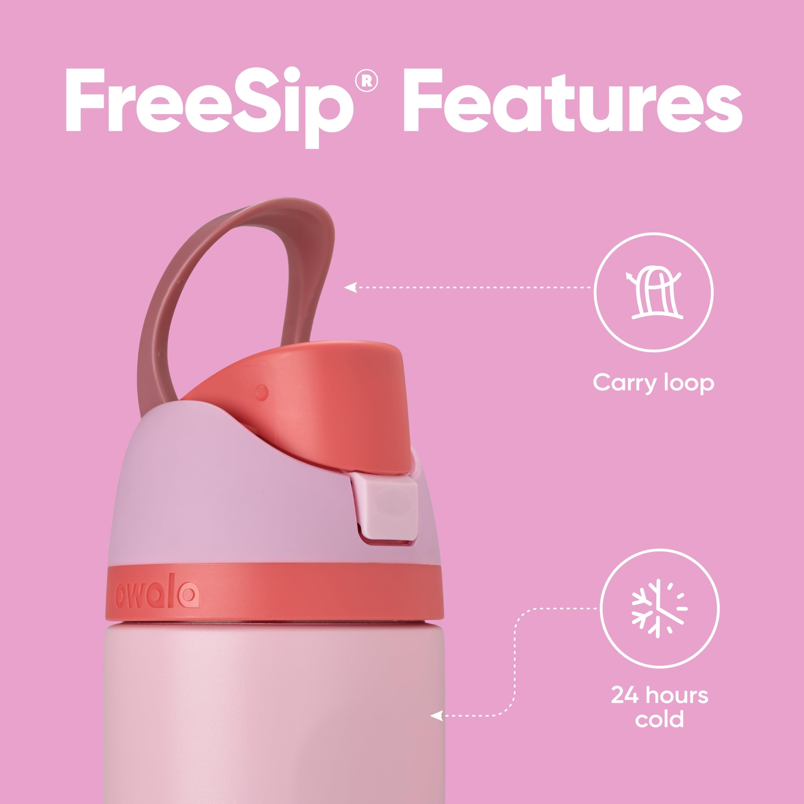 Owala FreeSip Insulated Stainless Steel Drink Flask | 24 oz | Keeps Cold 24 Hours 3