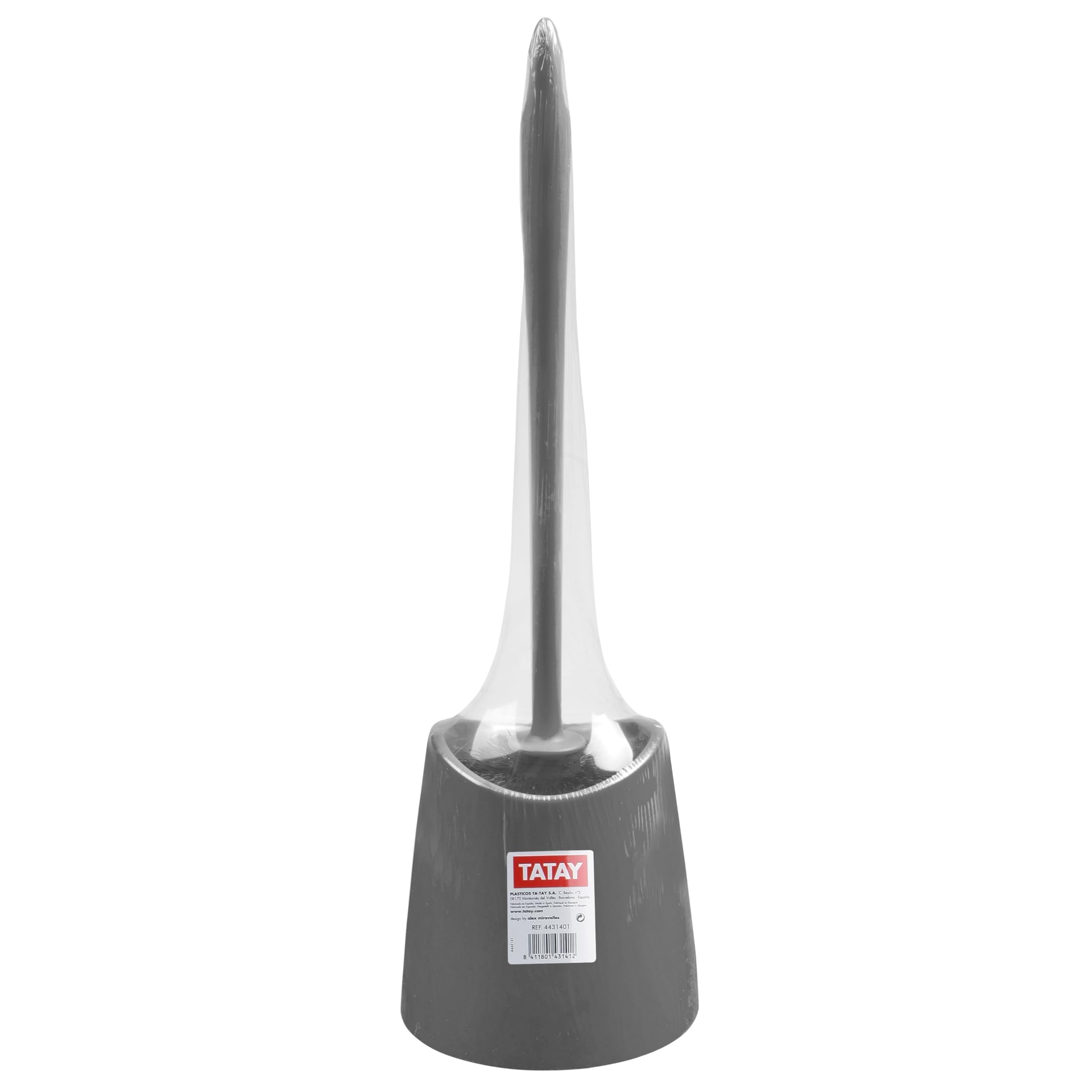 TATAY Toilet Brush & Holder - Durable Polypropylene | Anthracite Grey | Made in Spain 2