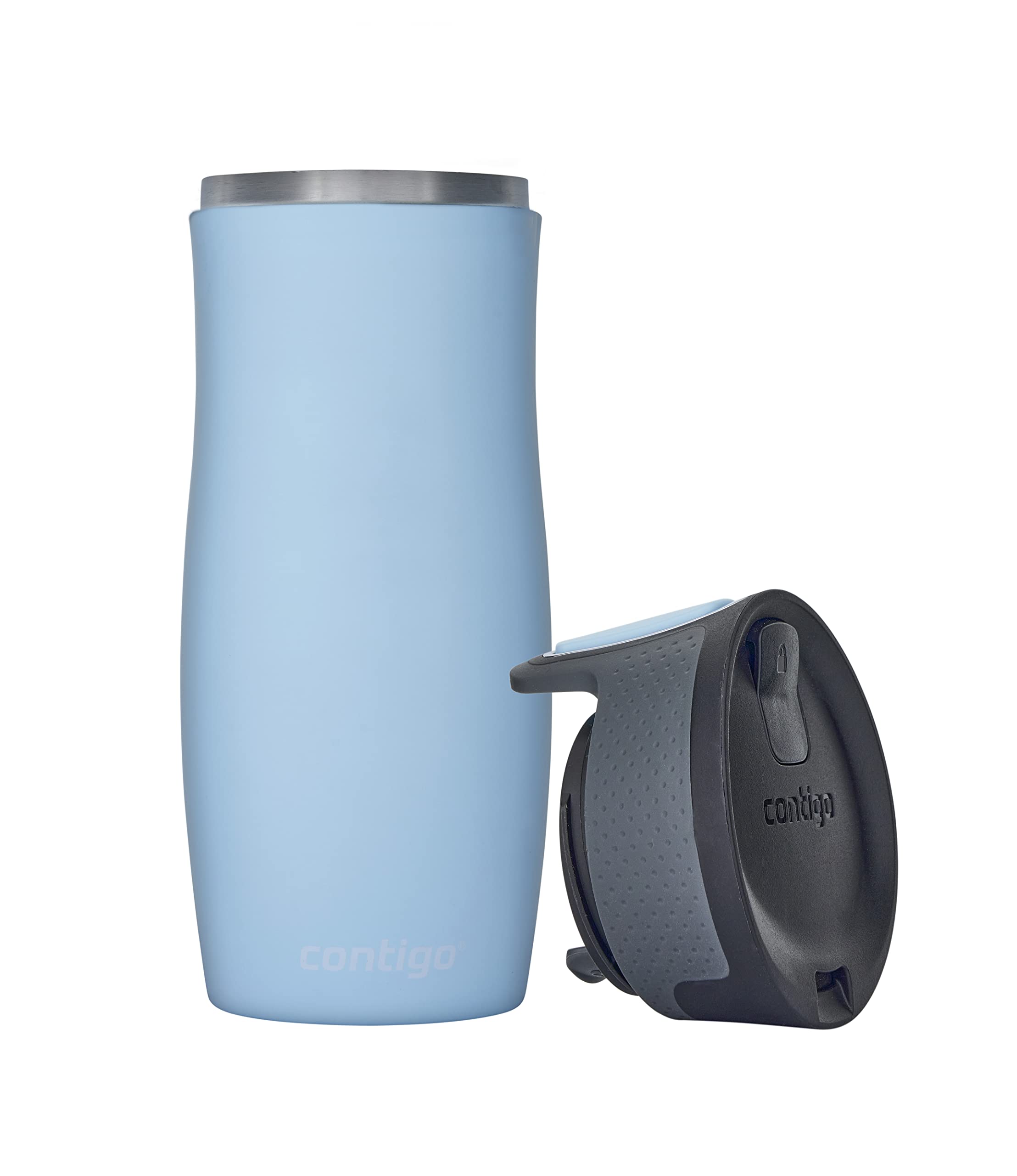 Contigo West Loop Autoseal Thermal Mug - 470ml, Keeps Hot 5h/Cold 12h, Leak Proof | Iced Aqua 9