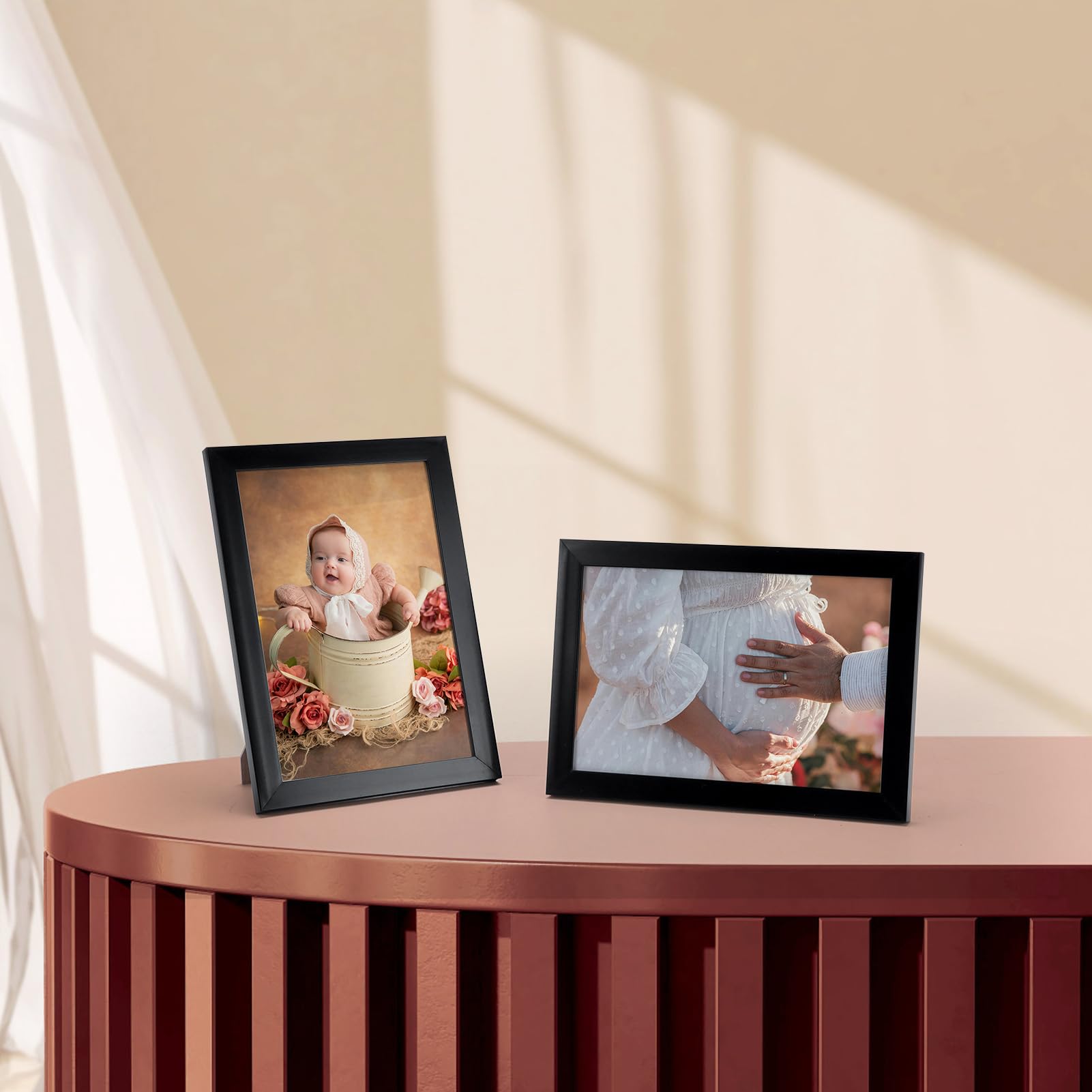 Ditwis 6x4 Inch Black Photo Frame - Lightweight PVC/PS Construction for Wall or Tabletop Display 4