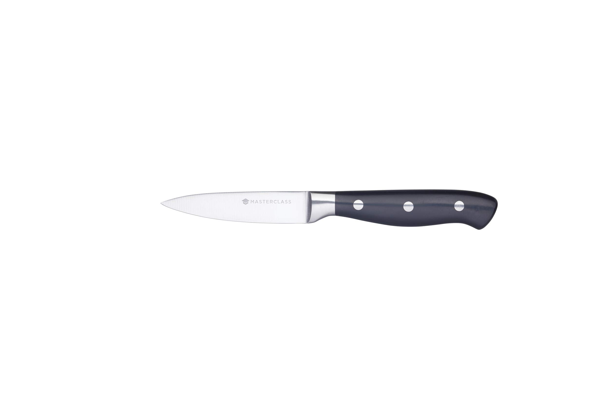 MasterClass Edgekeeper Paring Knife - Self-Sharpening Stainless Steel | 9cm Blade | Black 2