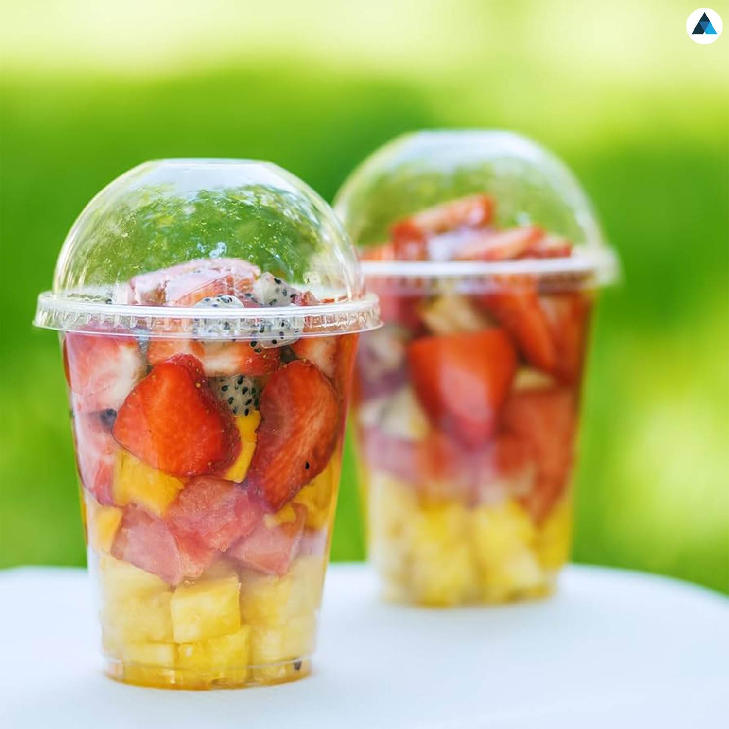 Nationwide Paper Strong Smoothie Cups with Dome Lids | 12oz | 50 Count | Transparent Plastic 6
