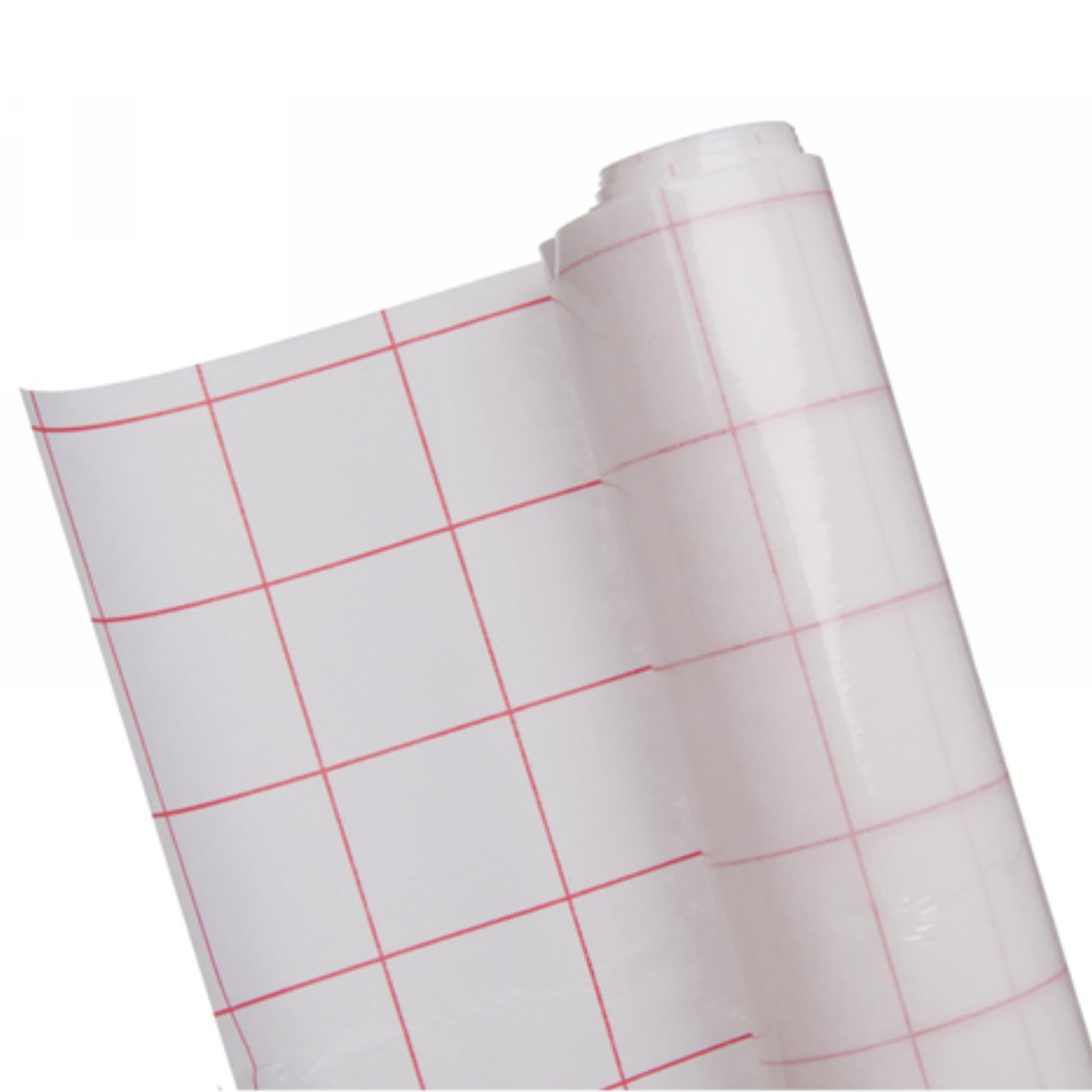 G4GADGET Clear Self-Adhesive Plastic Book Cover Film - 33 cm x 1 Meter | Repositionable | Grid-Lined Backing 1