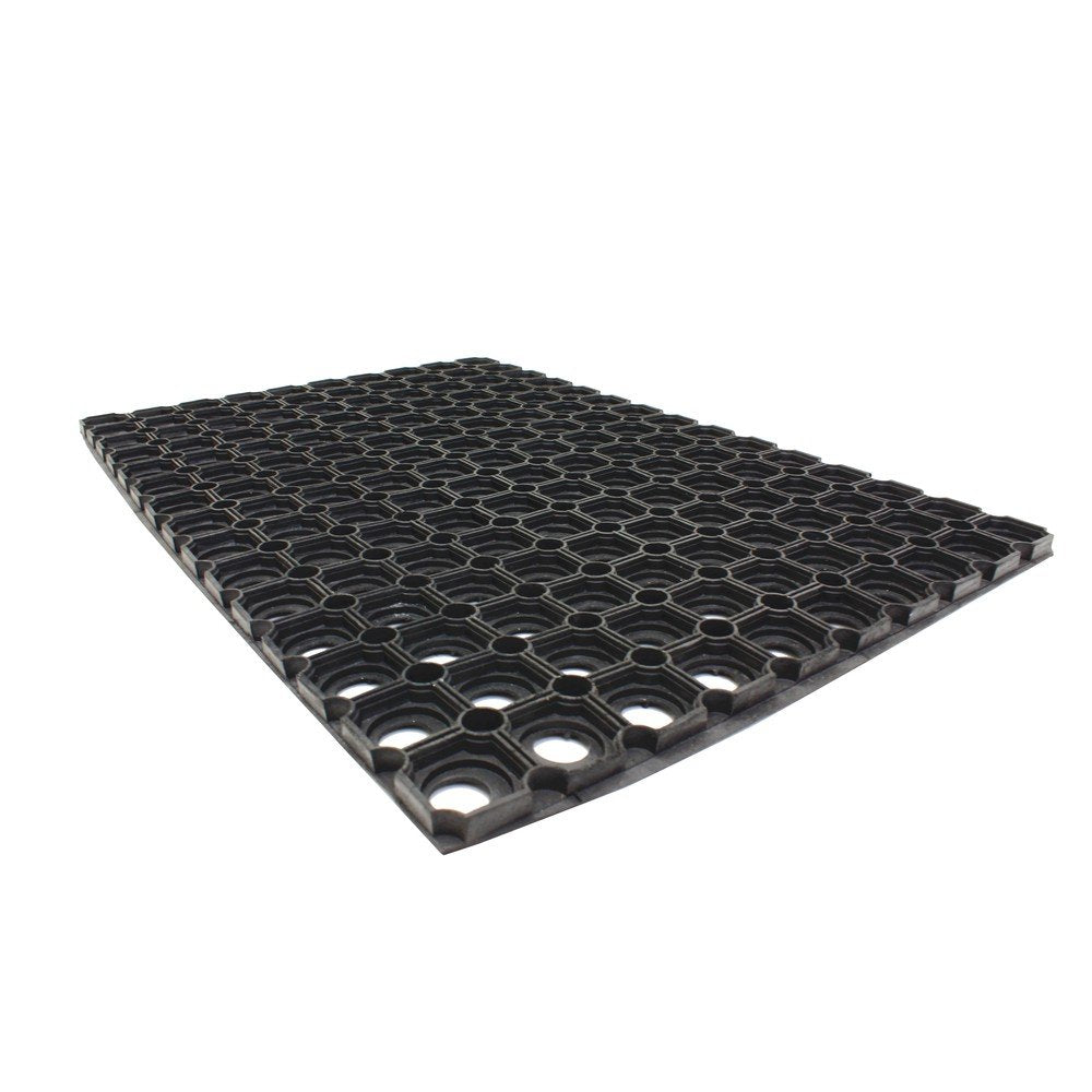 JVL Rondo Heavy Duty Outdoor Rubber Ring Doormat - Black, 50 x 100 cm 5