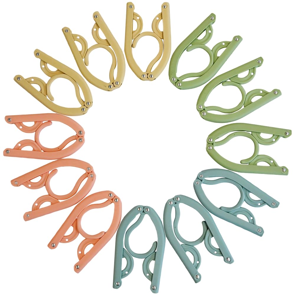 Armo Home Pack of 12 Foldable Travel Hangers - Plastic, Black, Space Saving 6